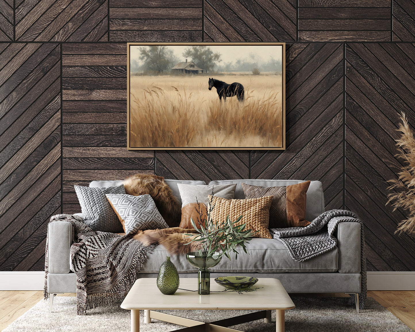 Ebony Horse in Amber Meadows