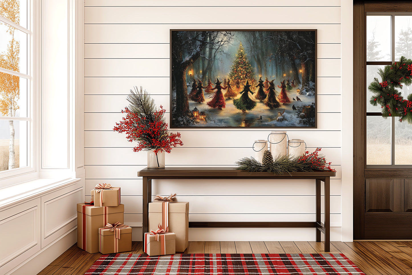 Witches Dancing Around the Forest Tree