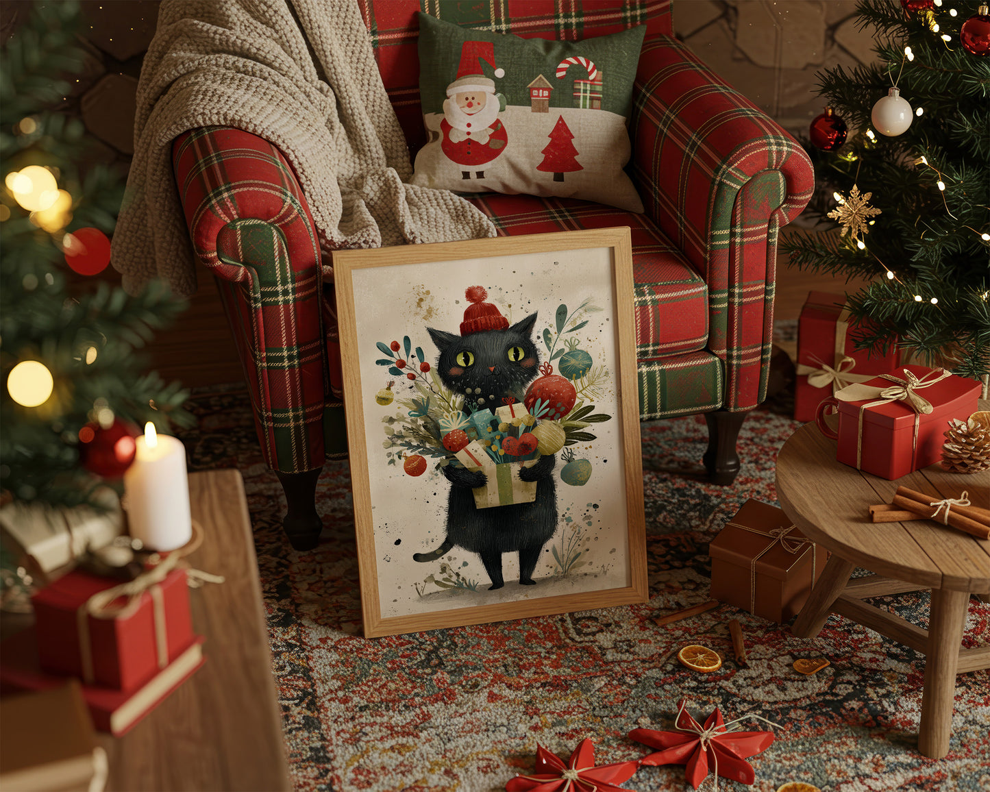 Midnight's Gift Bearer: A Festive Feline Tale