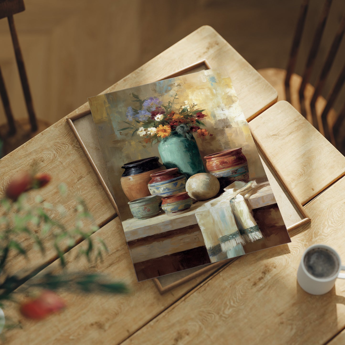 Pottery Gathers Wildflowers At Dawn