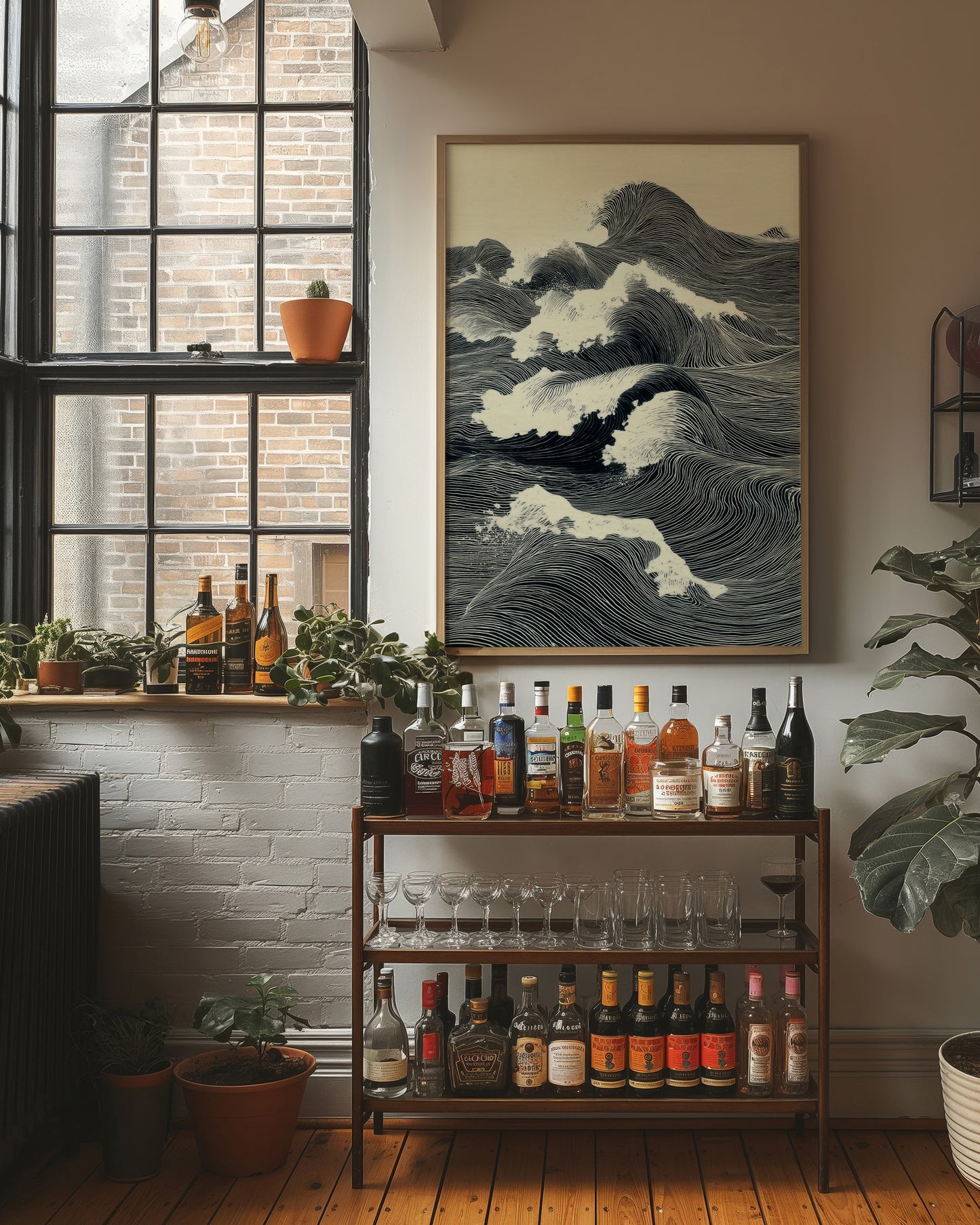 Waves Draw Stories In Midnight Ink