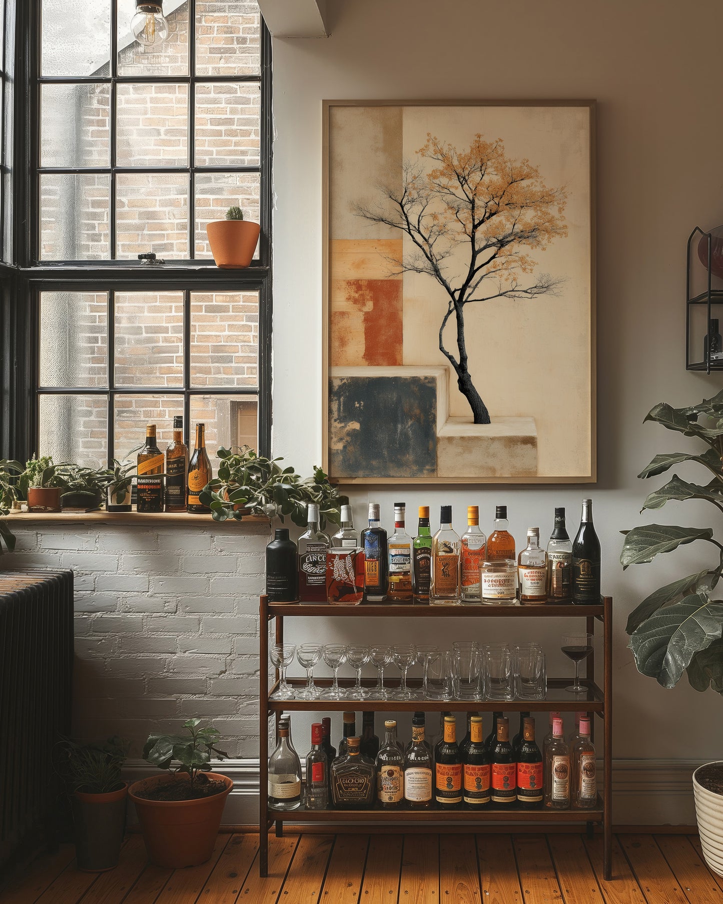 Solitary Tree Finds Golden Peace