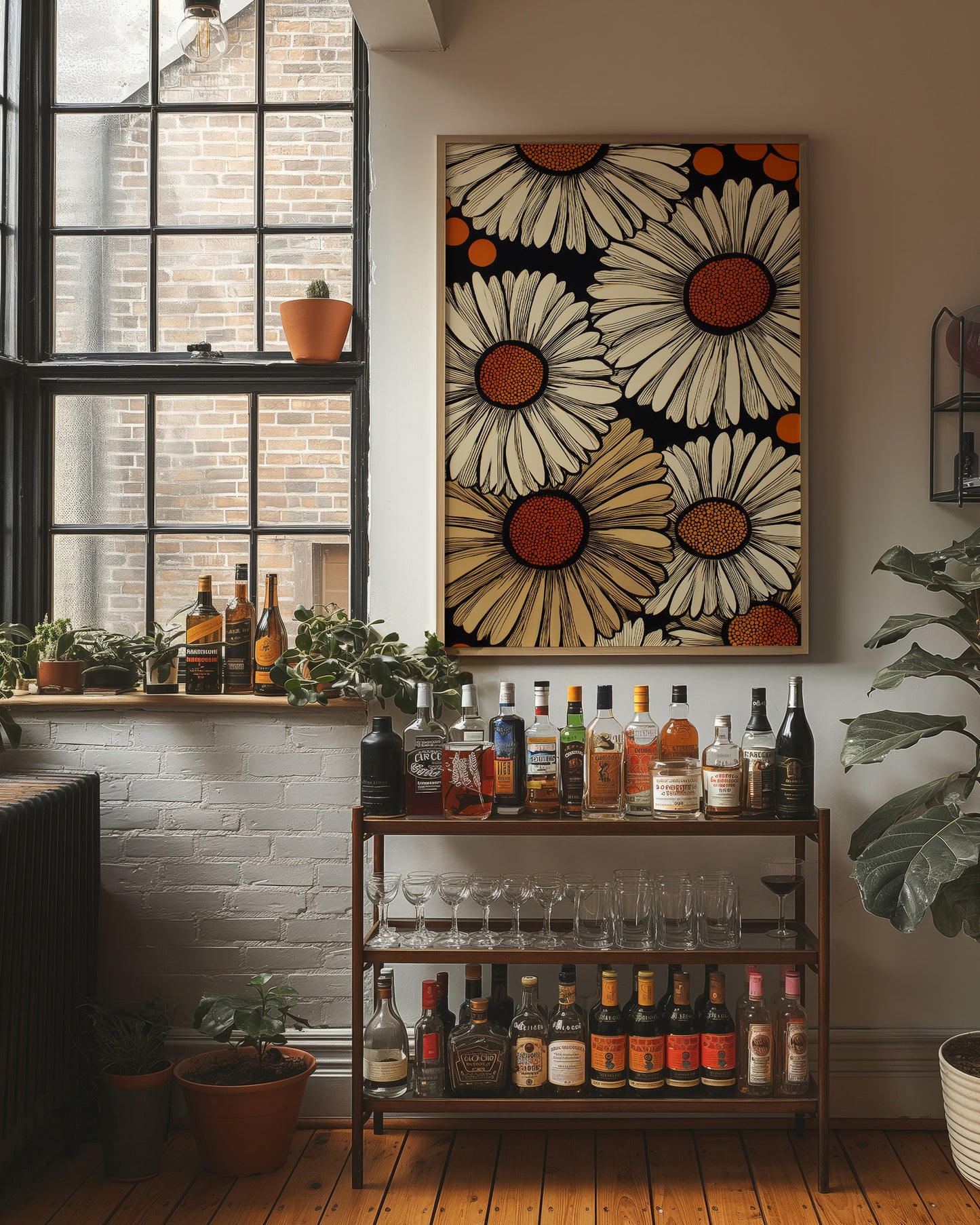 Daisies Dance In Copper Light