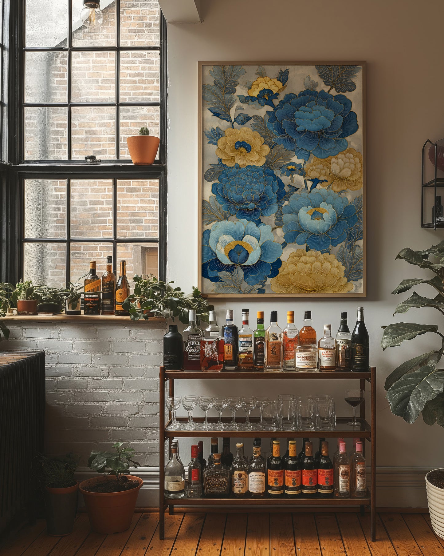 Blue Peonies Paint Golden Afternoons