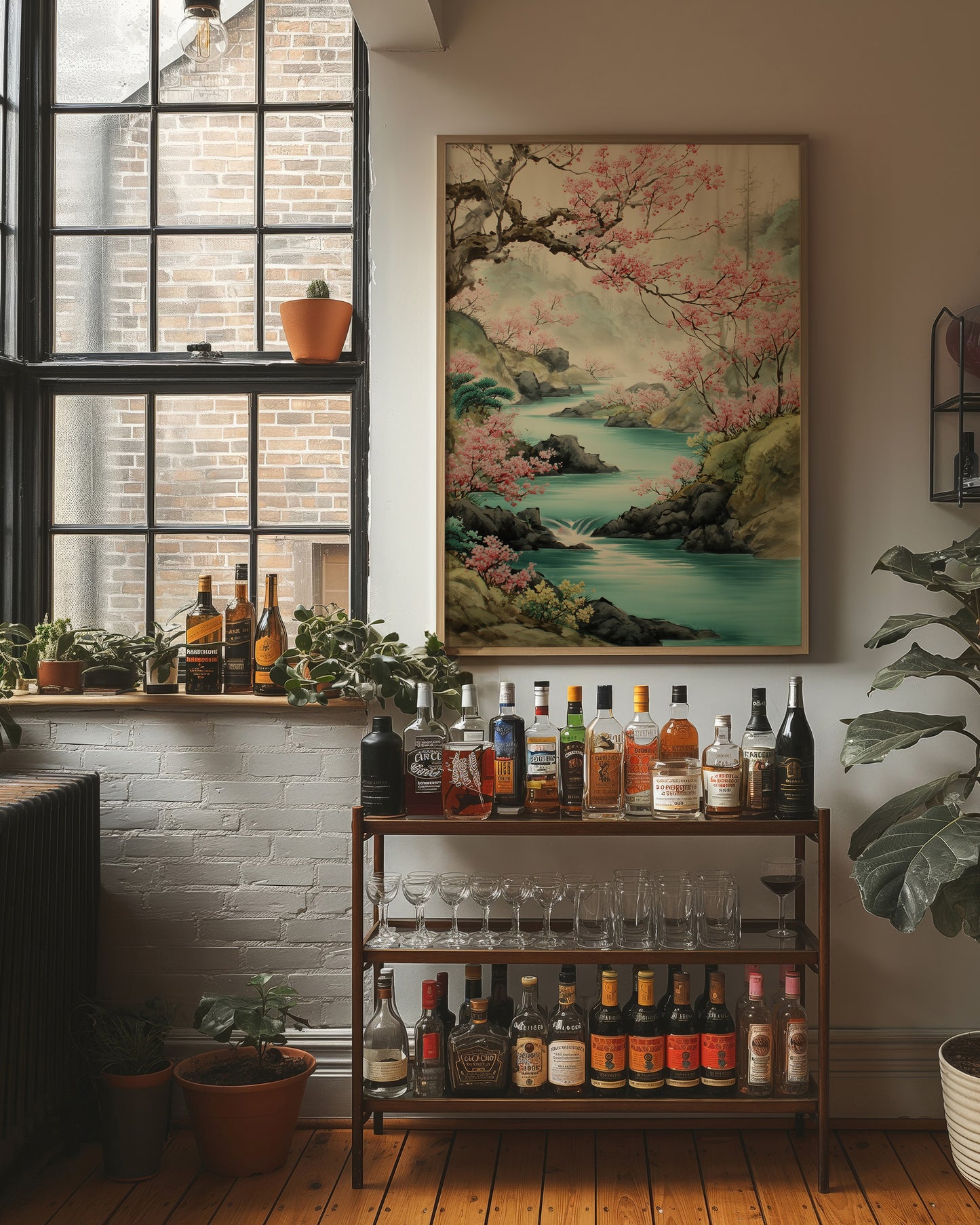 Cherry Blossoms Paint River's Journey