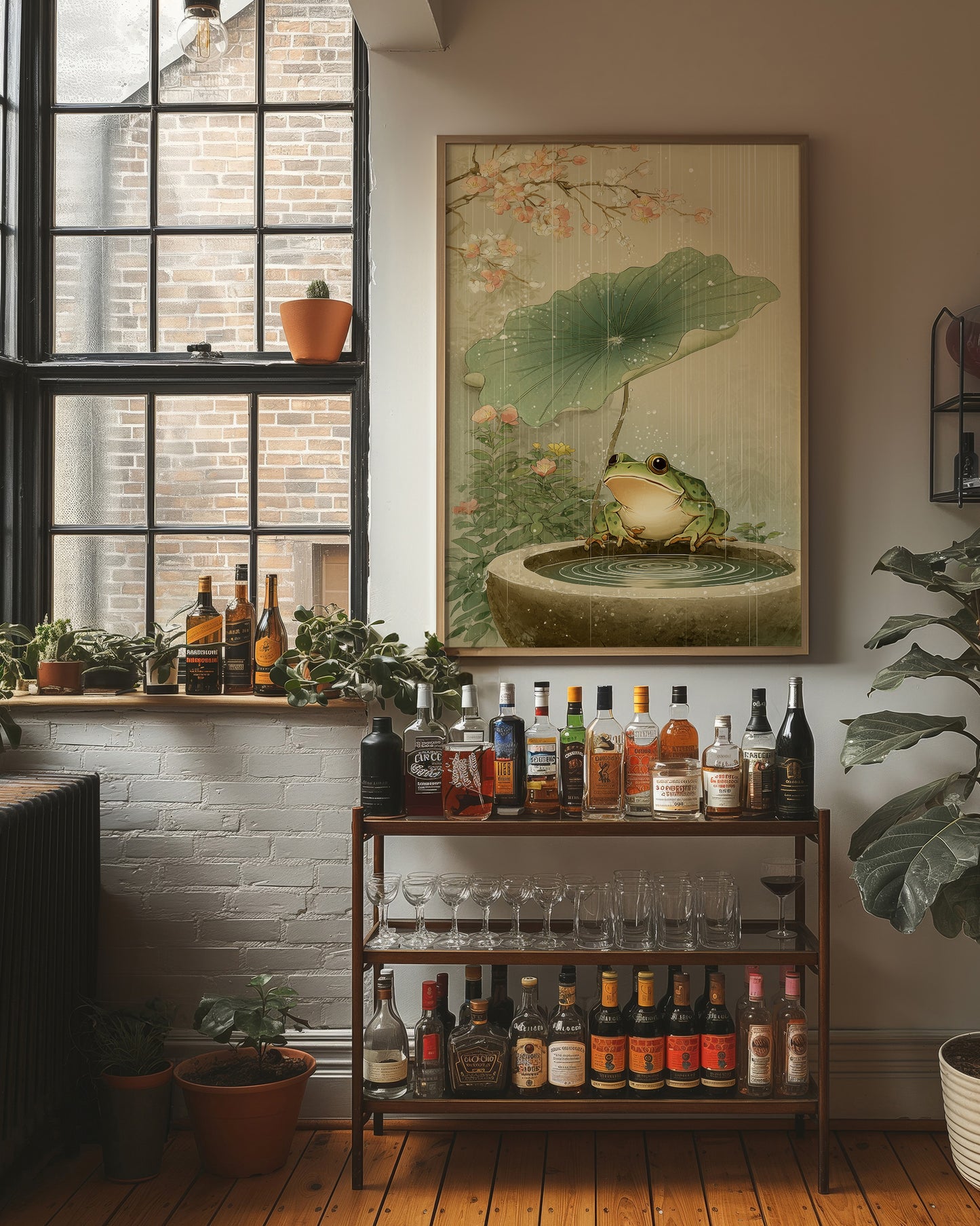 Lotus Rain Brings Frog's Delight