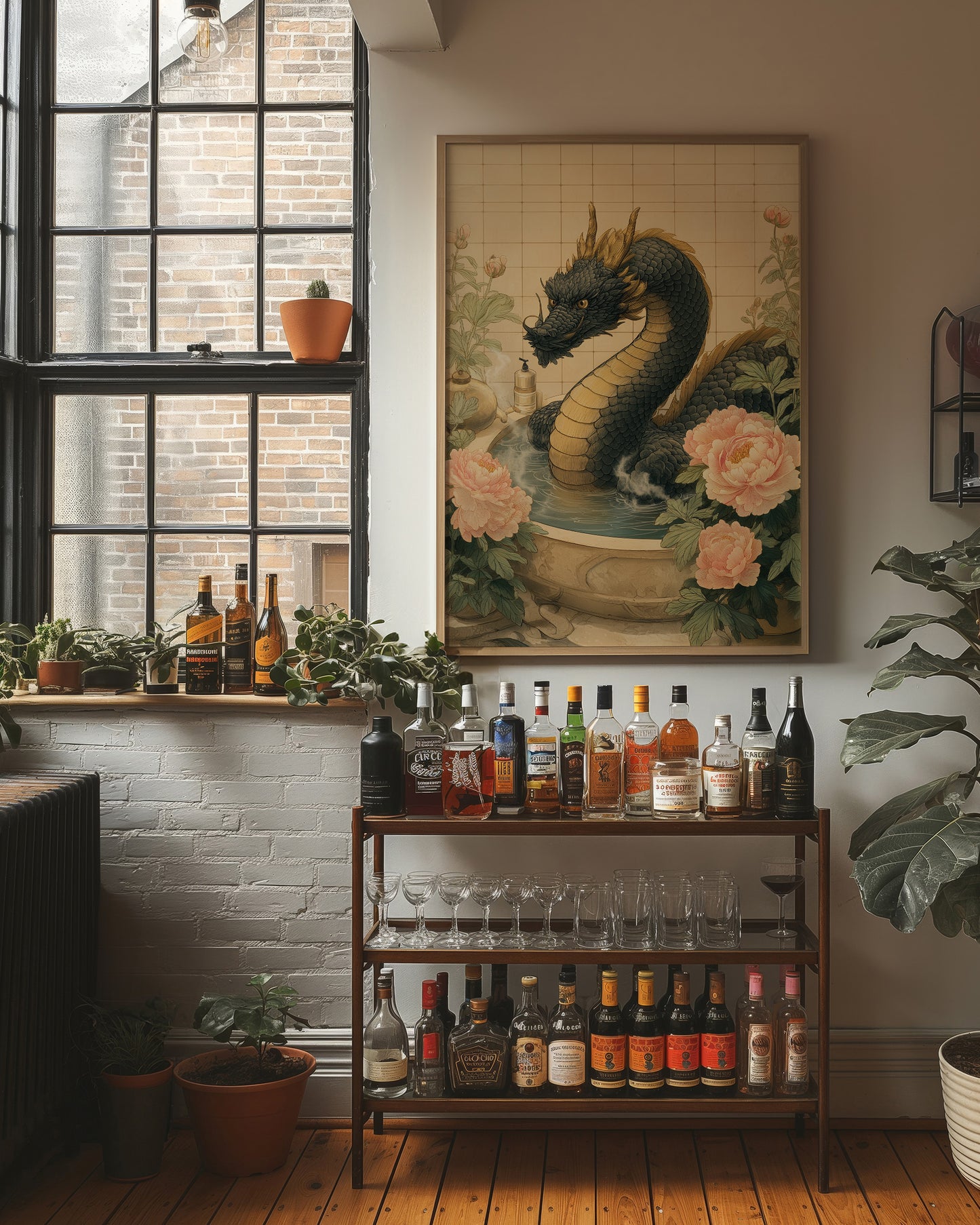 Dragon Tales Among Peony Clouds