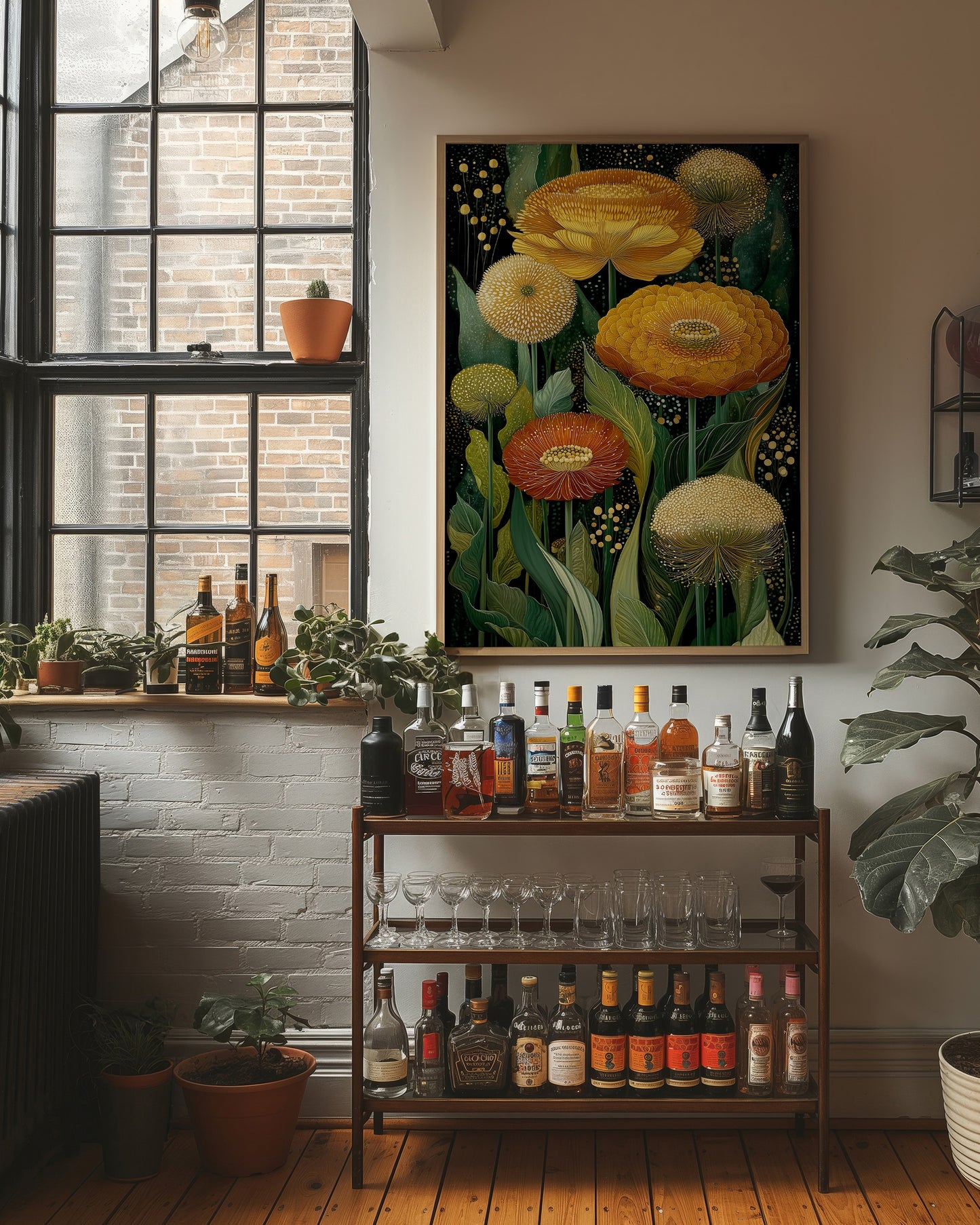 Marigolds Dance Under Starlit Garden