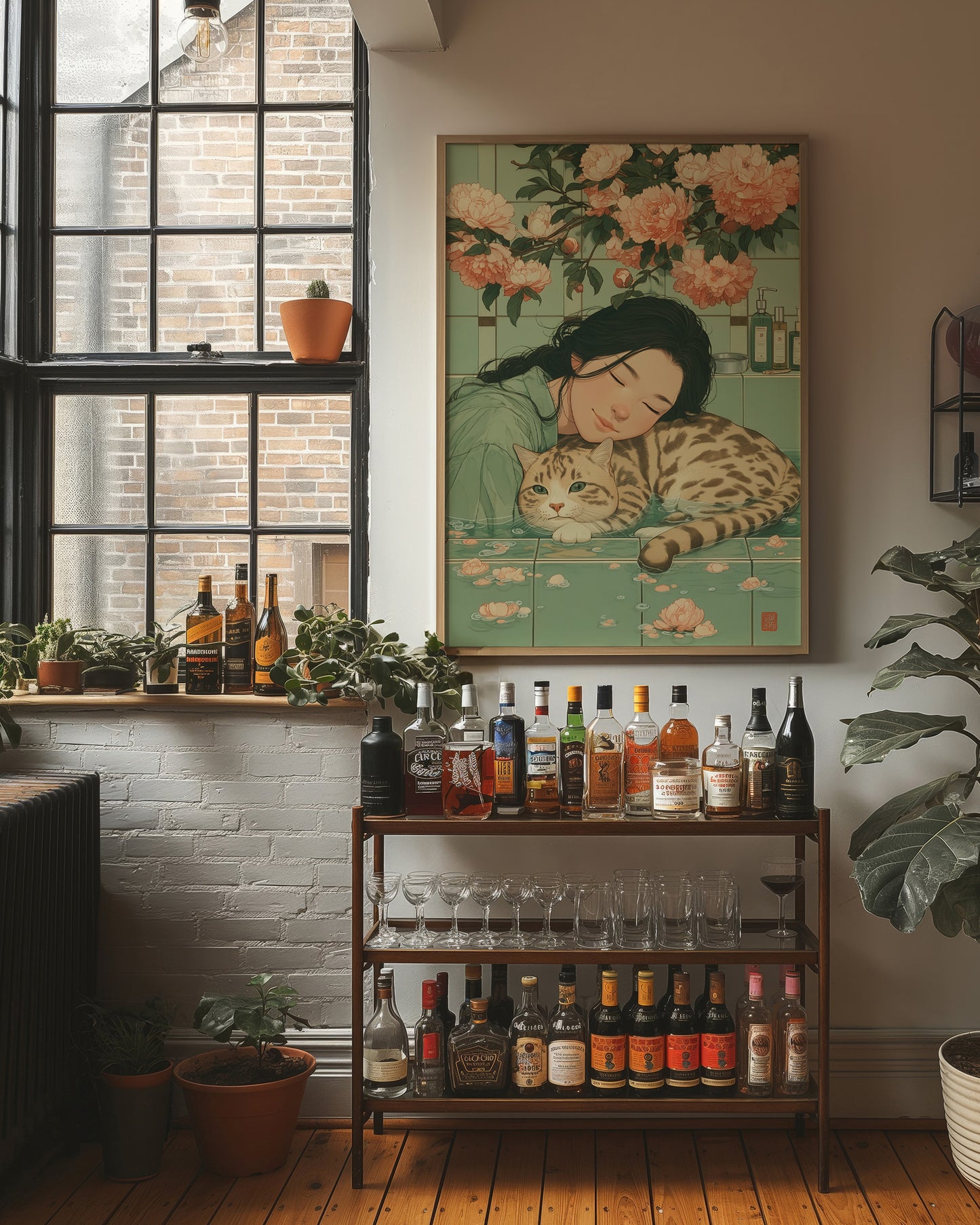 Peach Blossoms Guard Afternoon Dreams