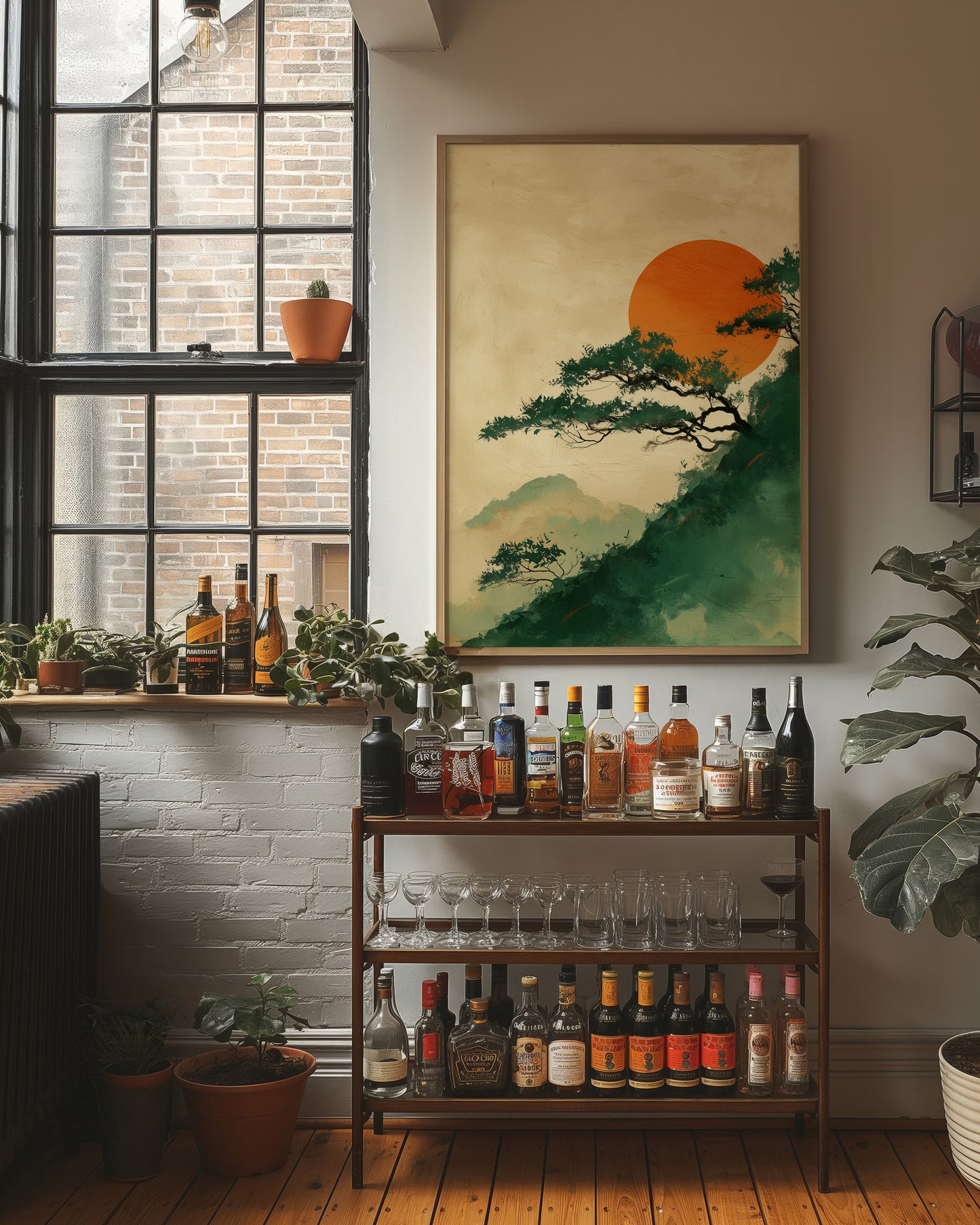 Pine Branches Reach For Rising Sun