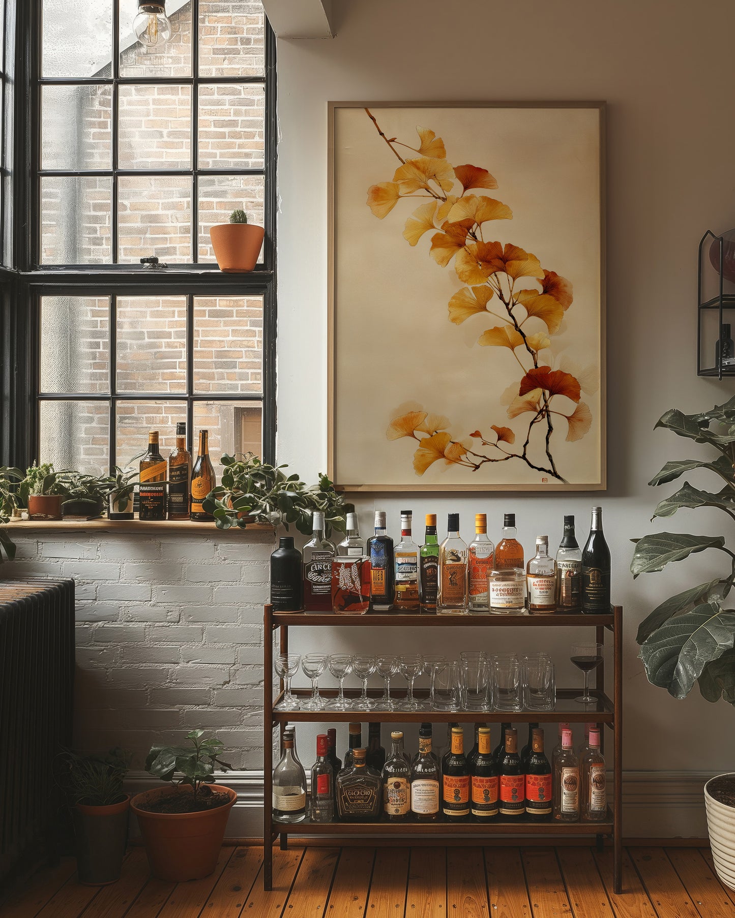 Golden Ginkgo Leaves Dance Softly