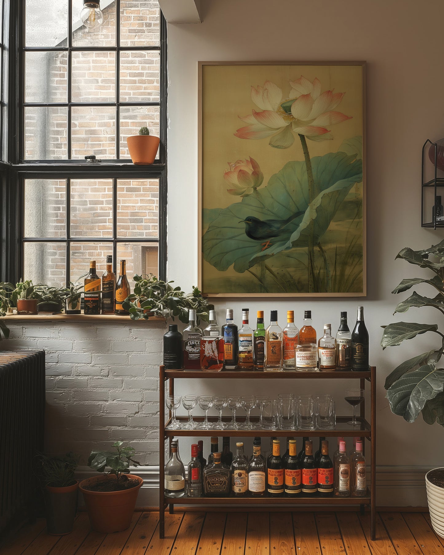 Lotus Blossoms Guard Their Secret Bird