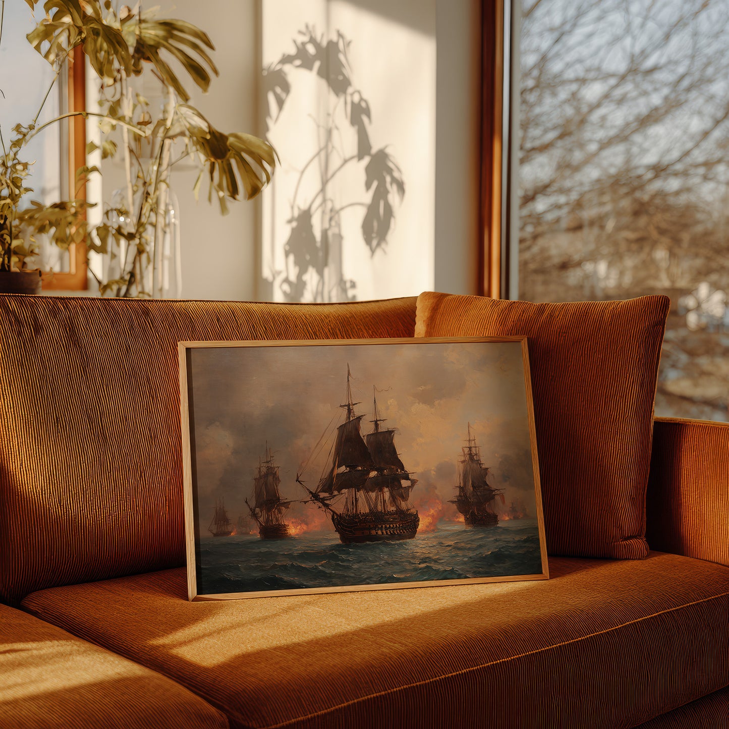 Galleons Dance Through Fiery Seas