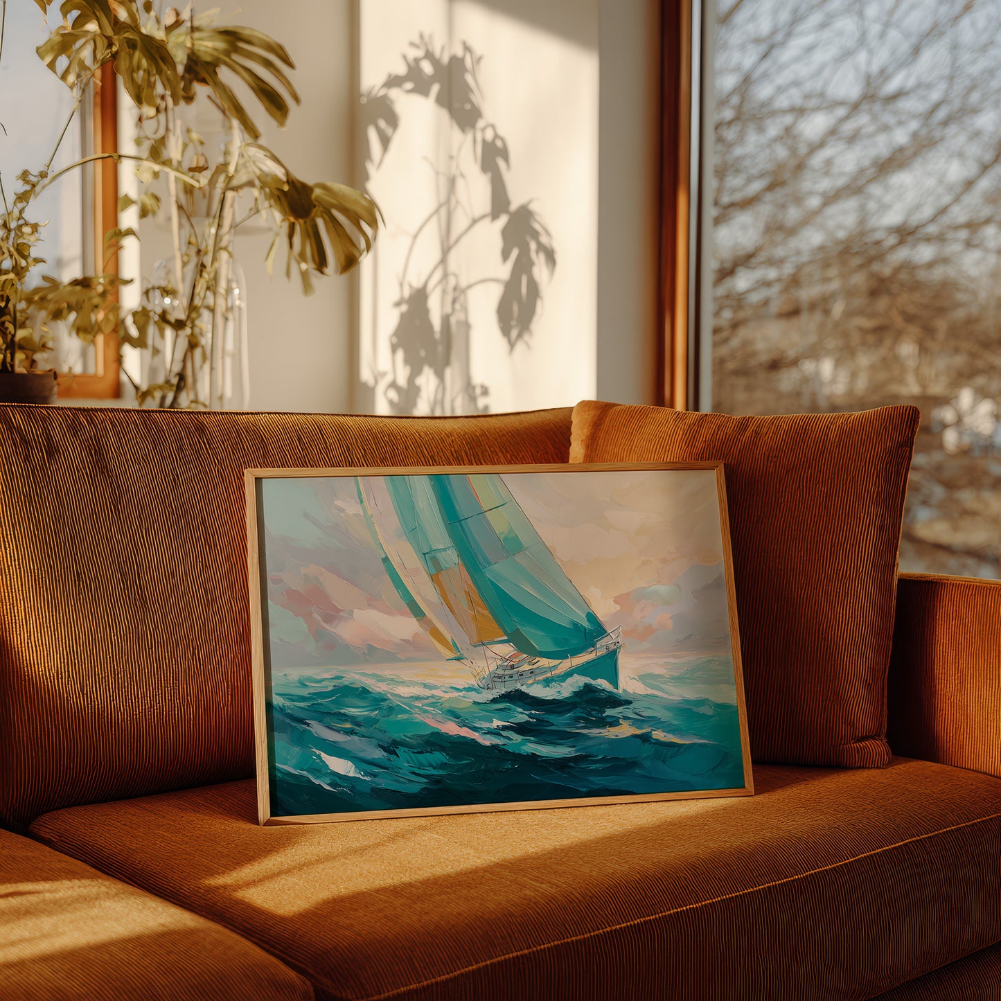 Sailing Through Dawn's Soft Glow