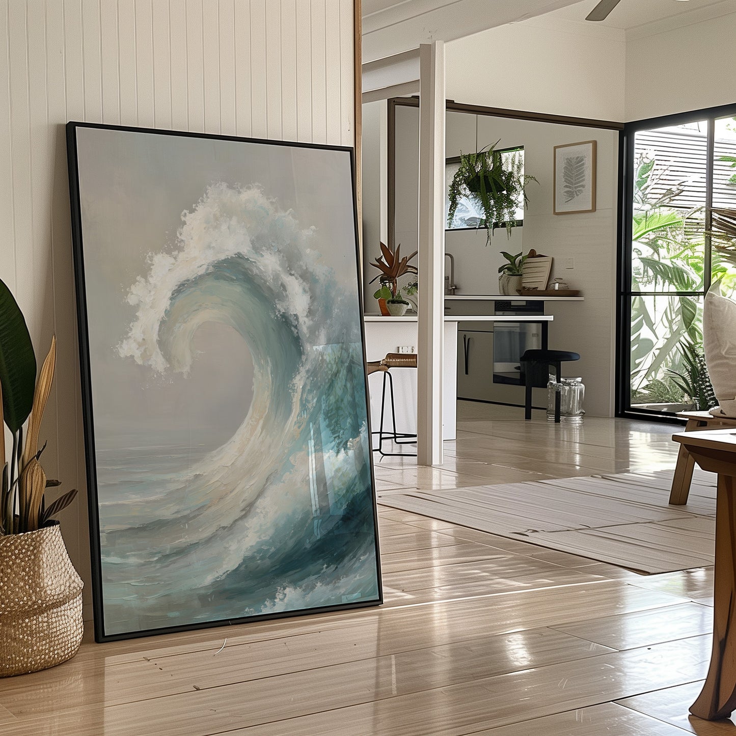 Ocean Memory In Wooden Frame