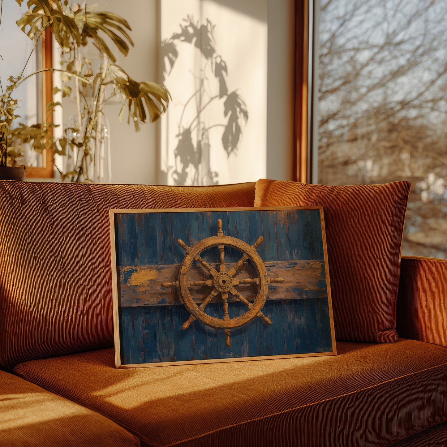 Captain's Helm Against Azure Tides