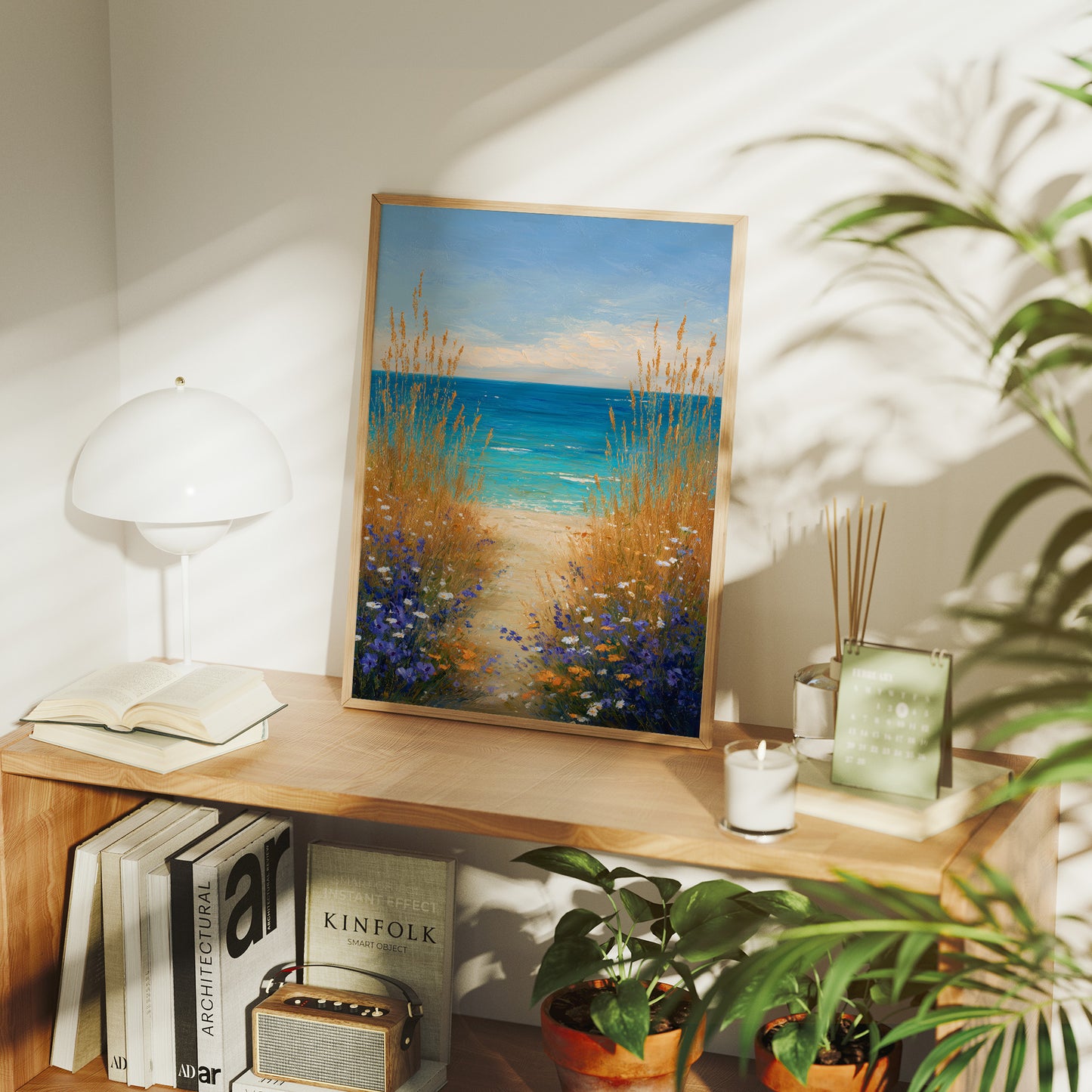 Shoreline Whispers Through Golden Reeds