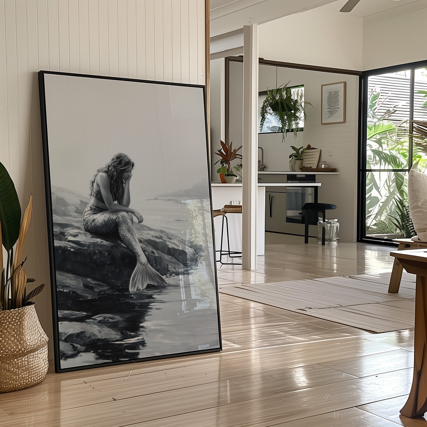 Monochrome Myths At Ocean's Edge