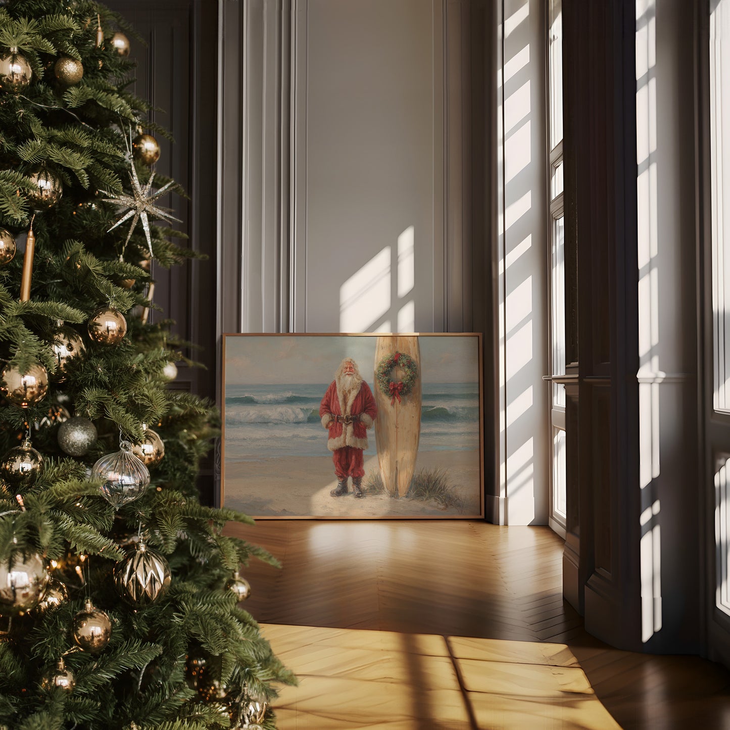 Holiday Tides: Santa's Coastal Retreat