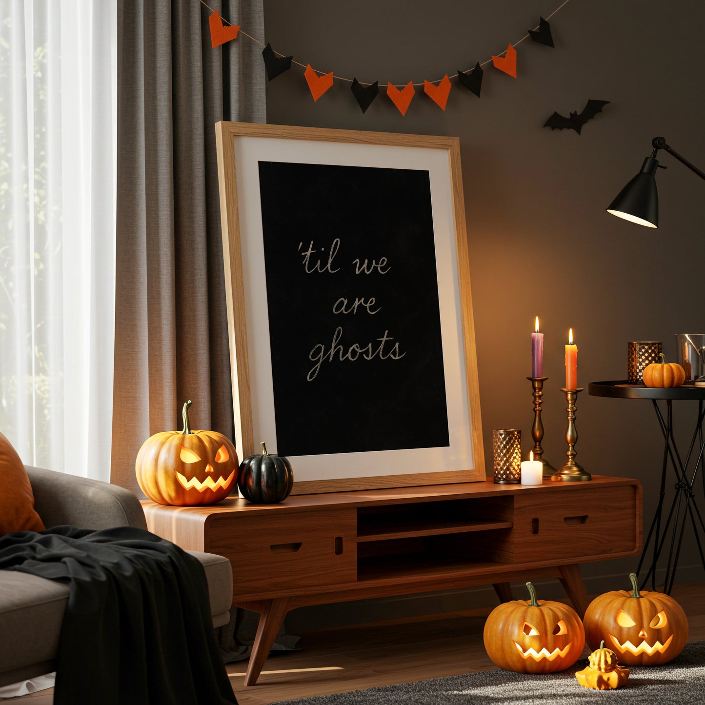 Haunting Words On Midnight Canvas