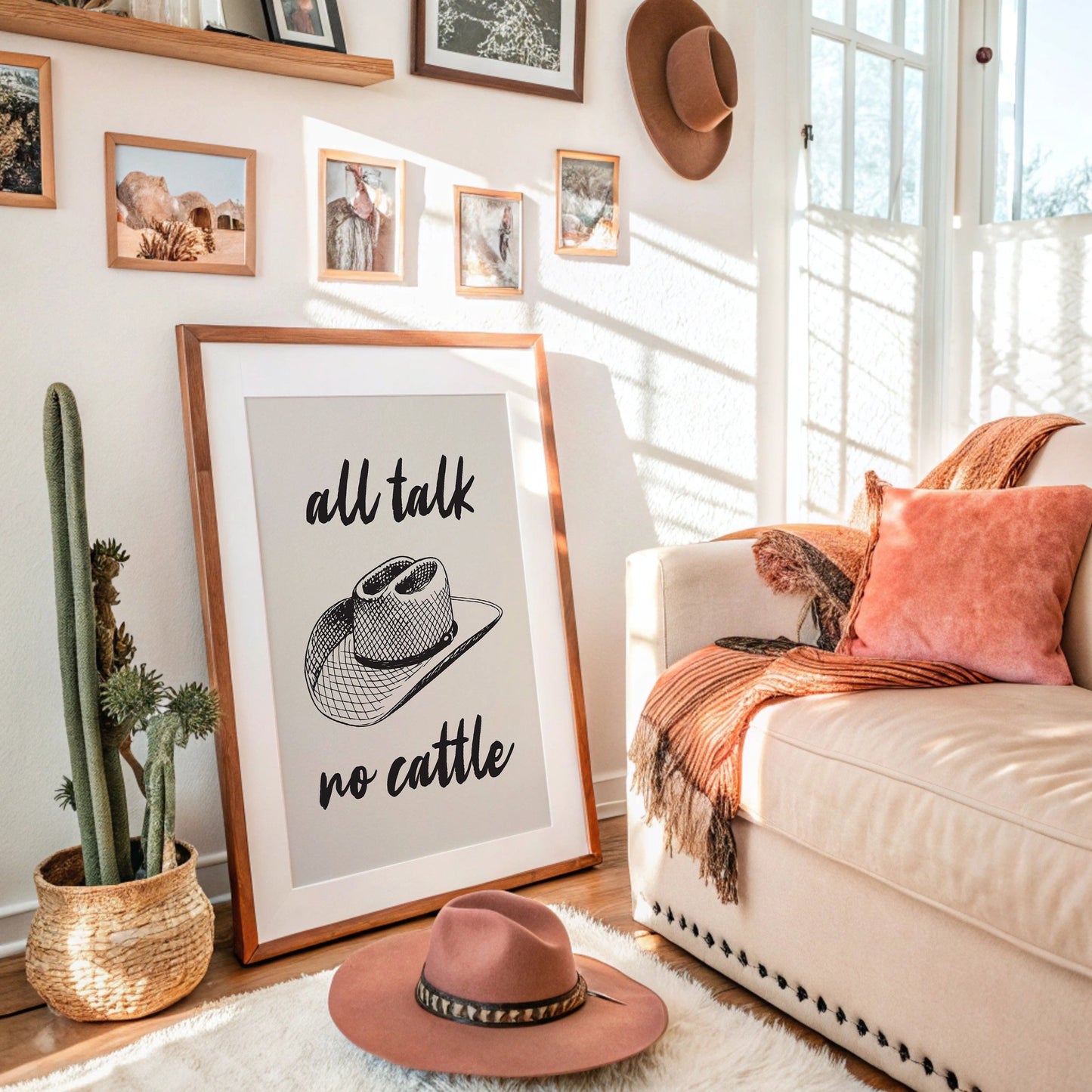 Cowboy Wisdom On Cream Canvas