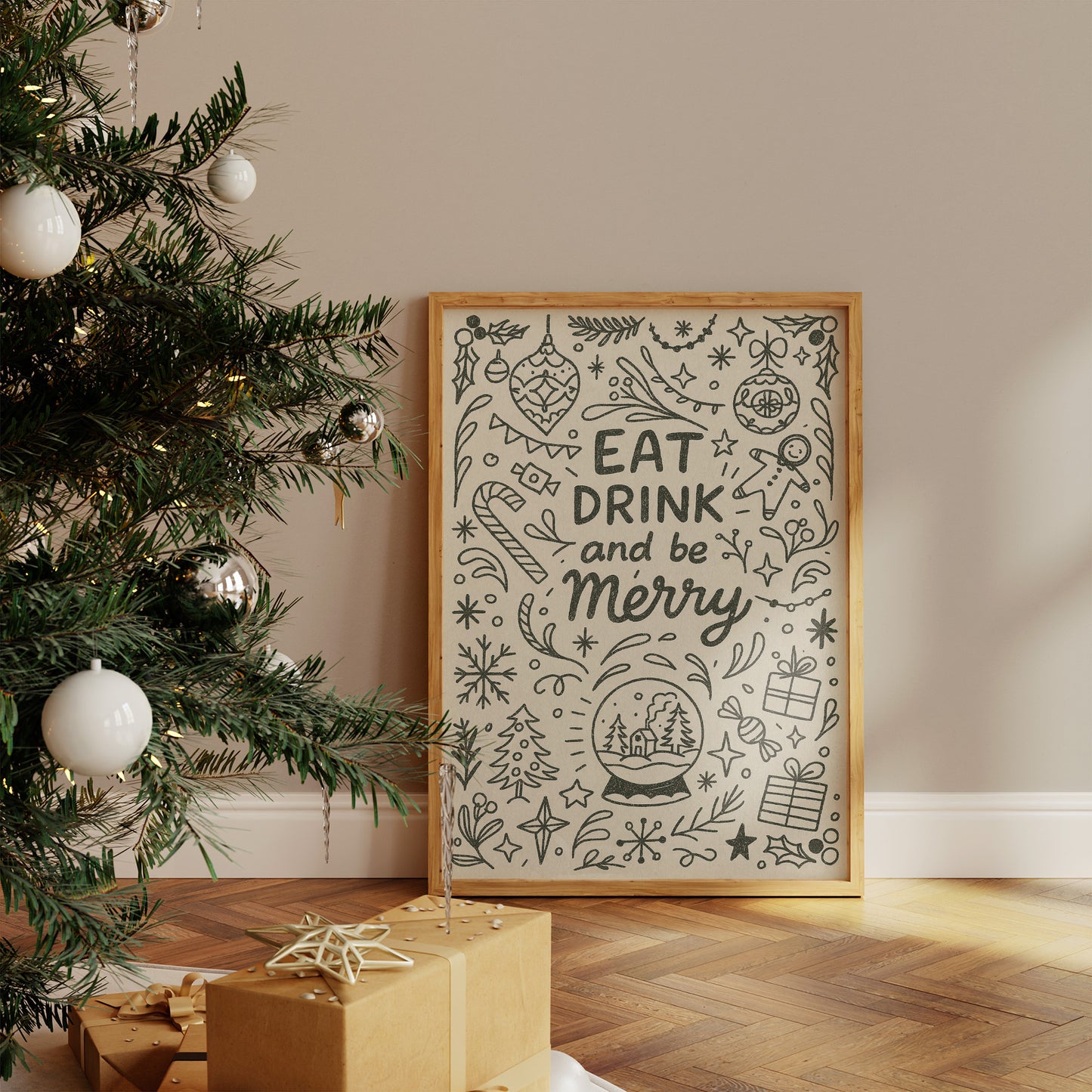 Holiday Cheer In Simple Lines