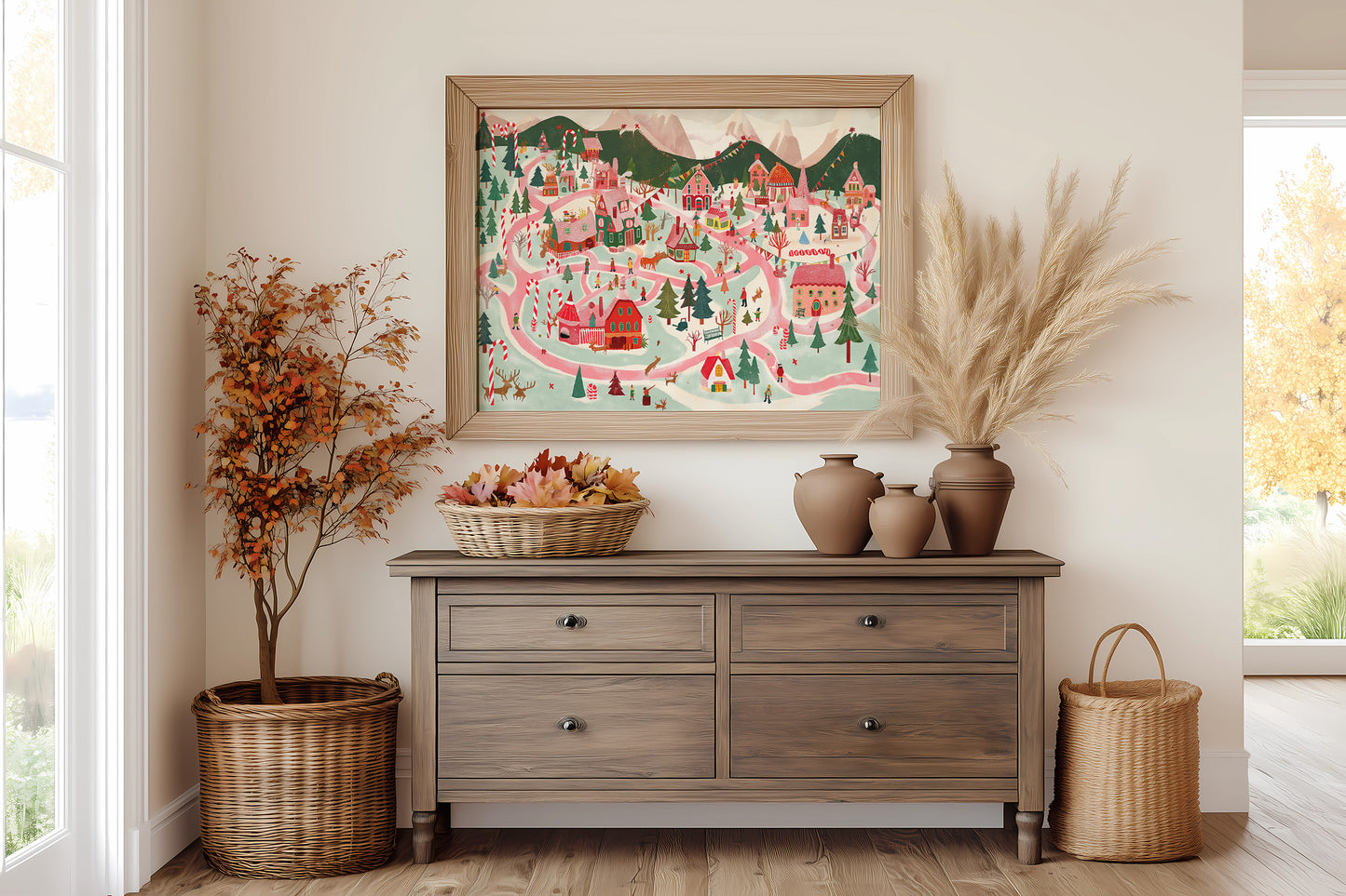 Festive Village Trails Wind Home