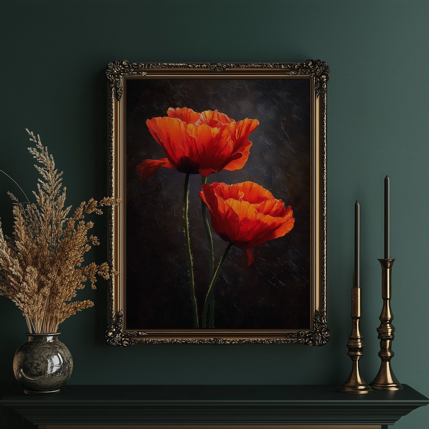 Scarlet Petals Against Darkness