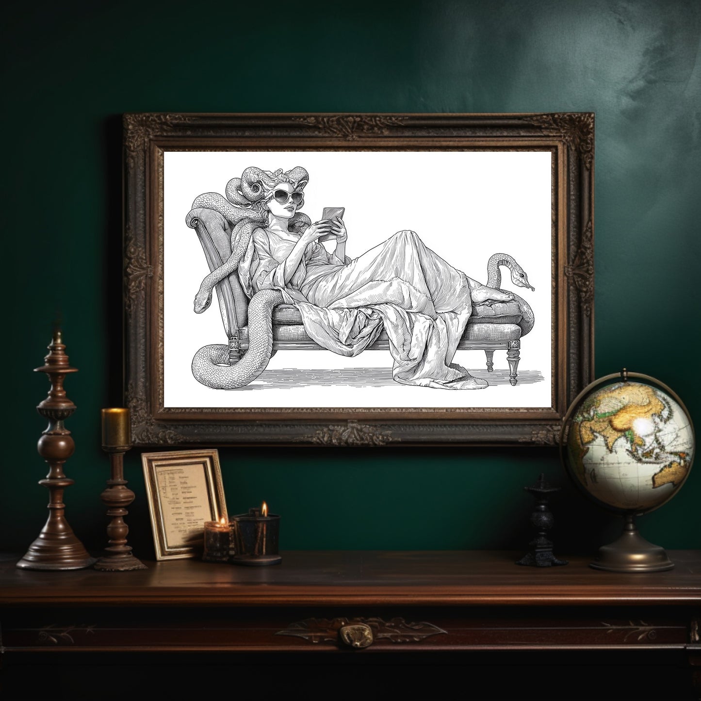 Modern Medusa's Digital Repose