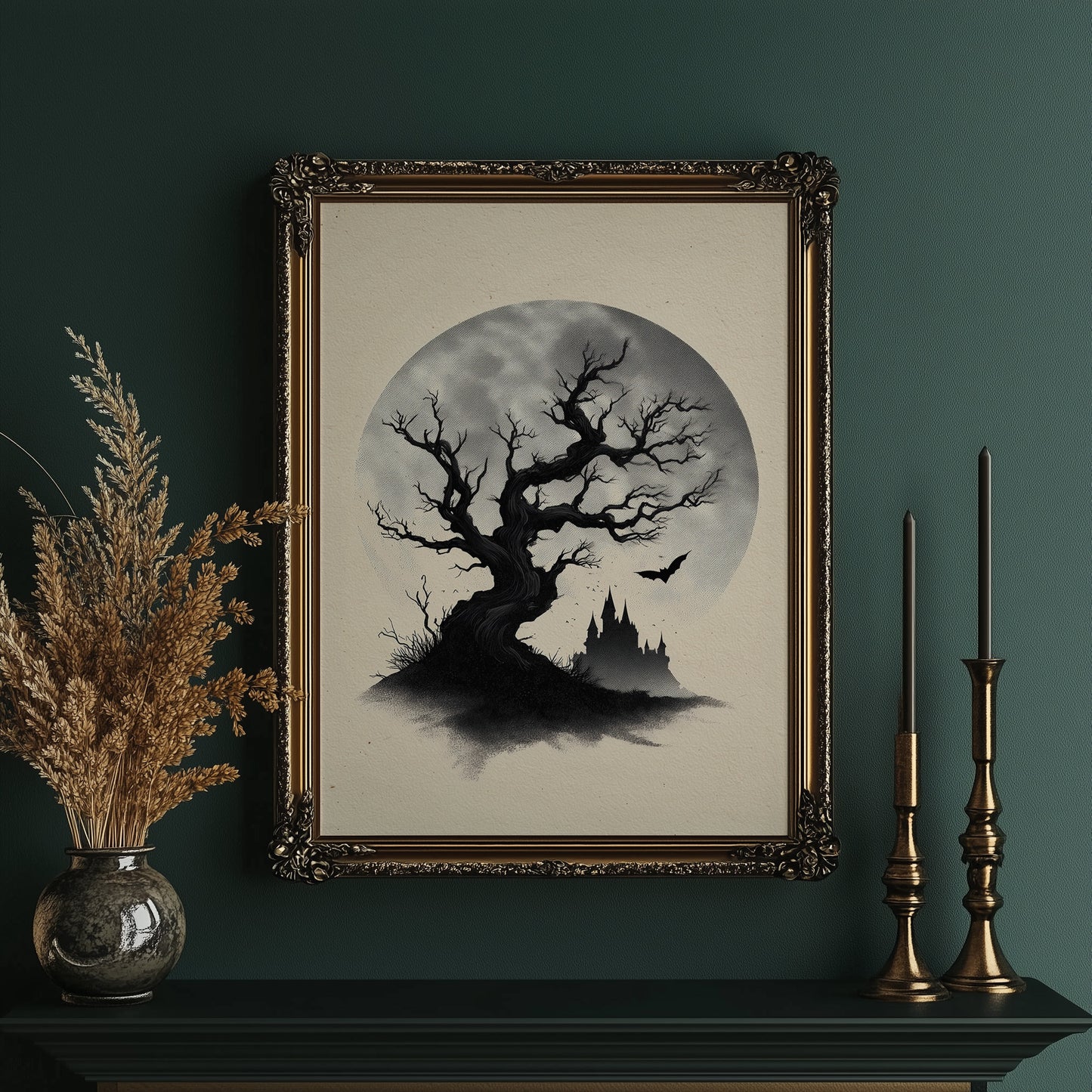 Ancient Branches Against Distant Spires