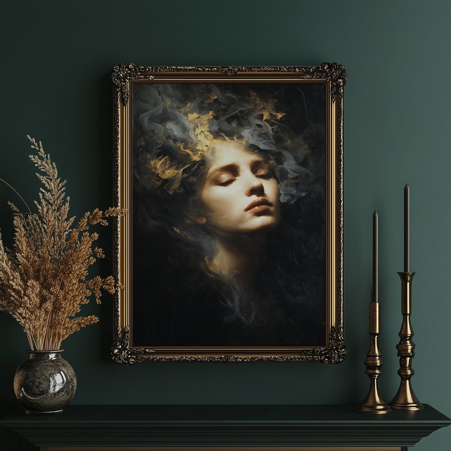 Golden Reverie In Midnight Hues