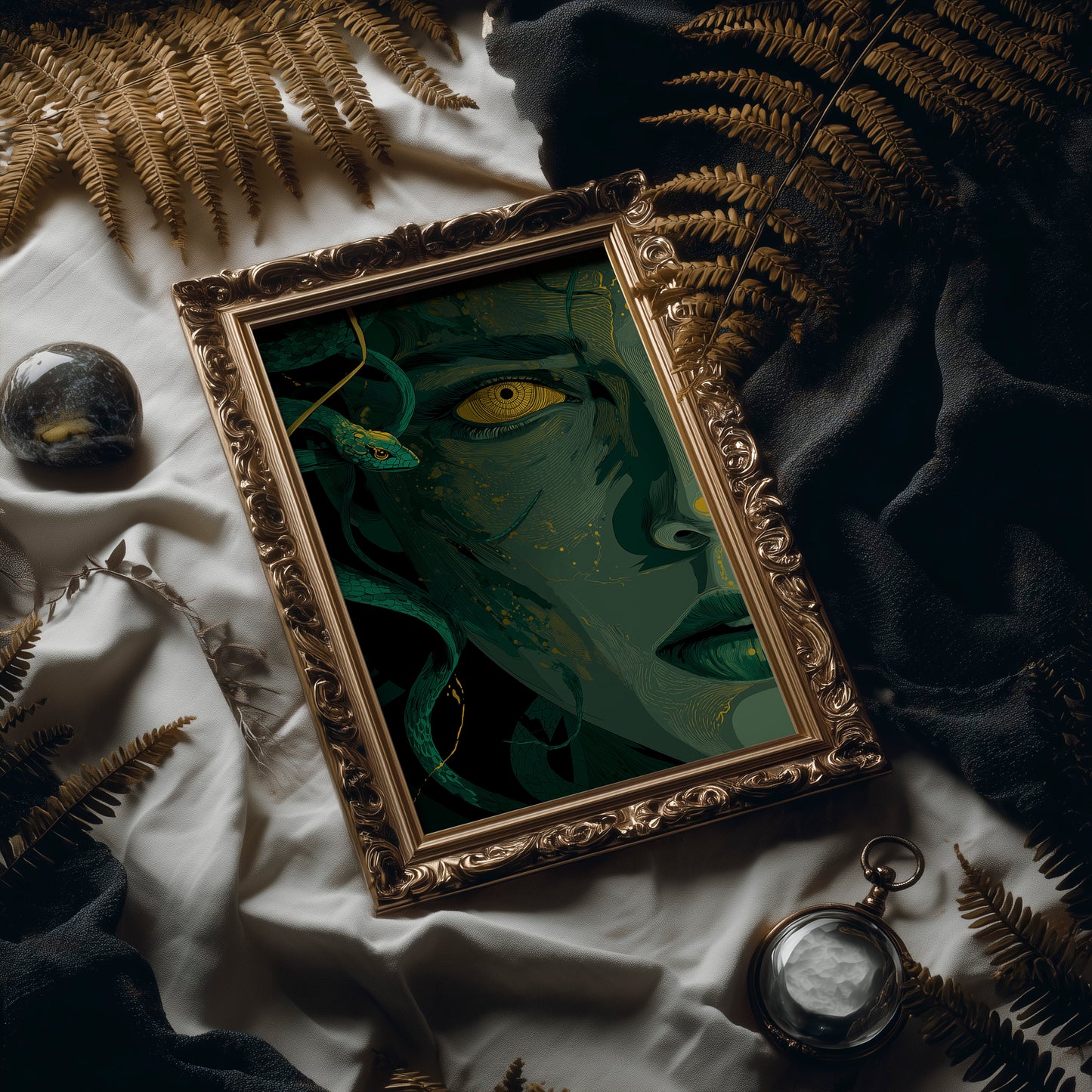 Serpent Queen With Golden Gaze