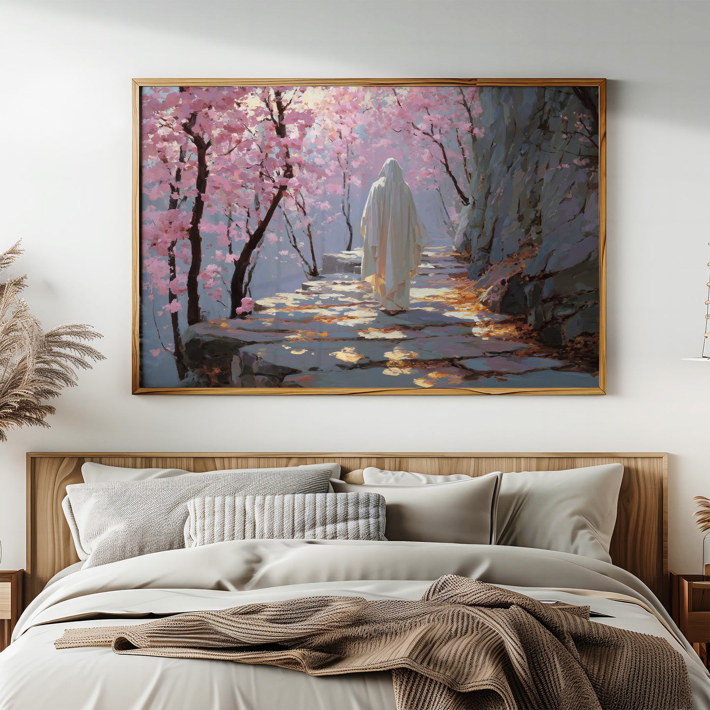 Solitary Path Through Blossom Light