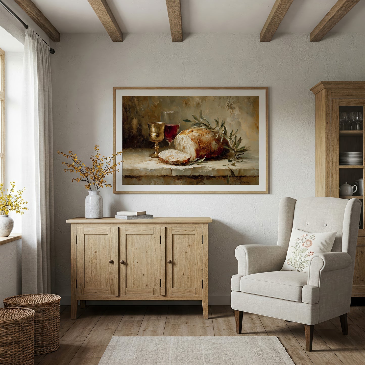 Bread And Wine Between Pages