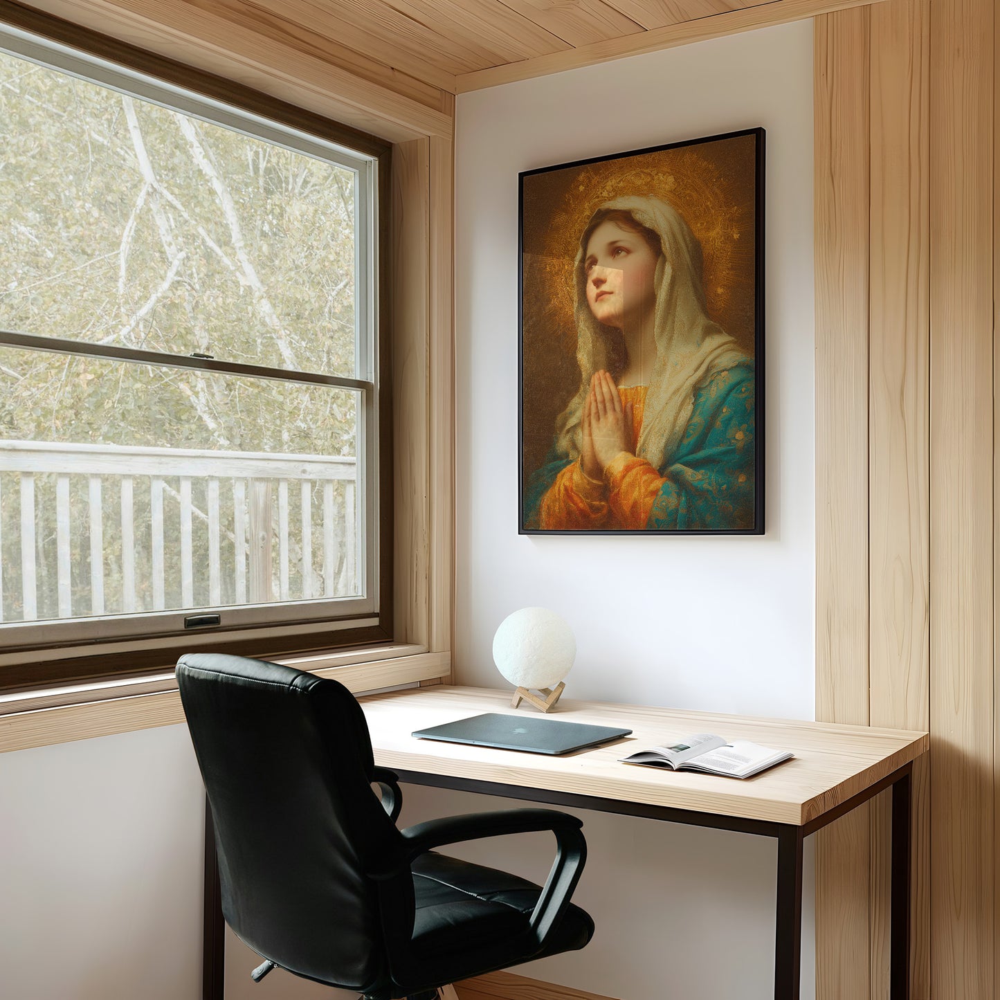 Radiant Prayer In Sunlit Sanctuary