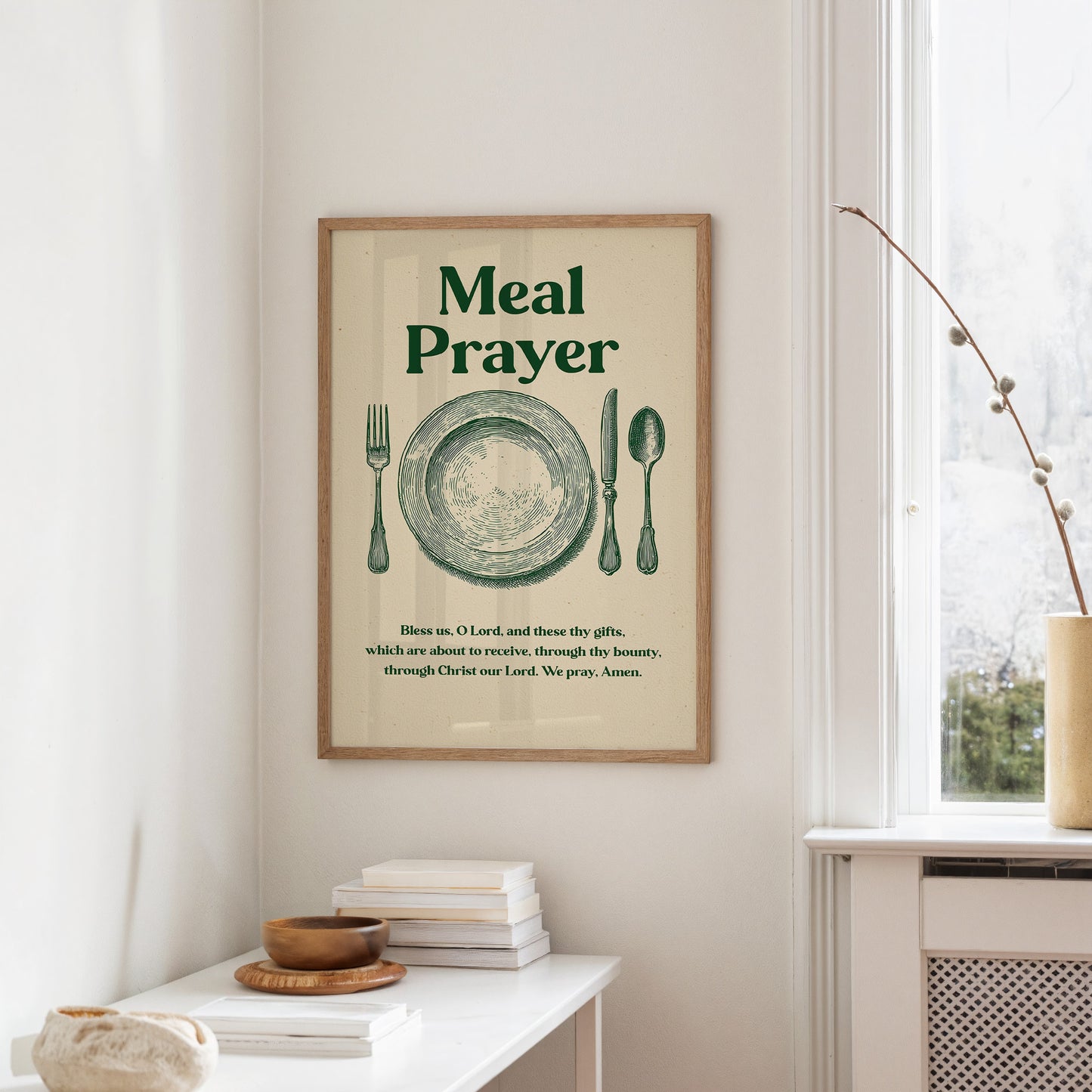 Grace Before Wooden Table Gatherings