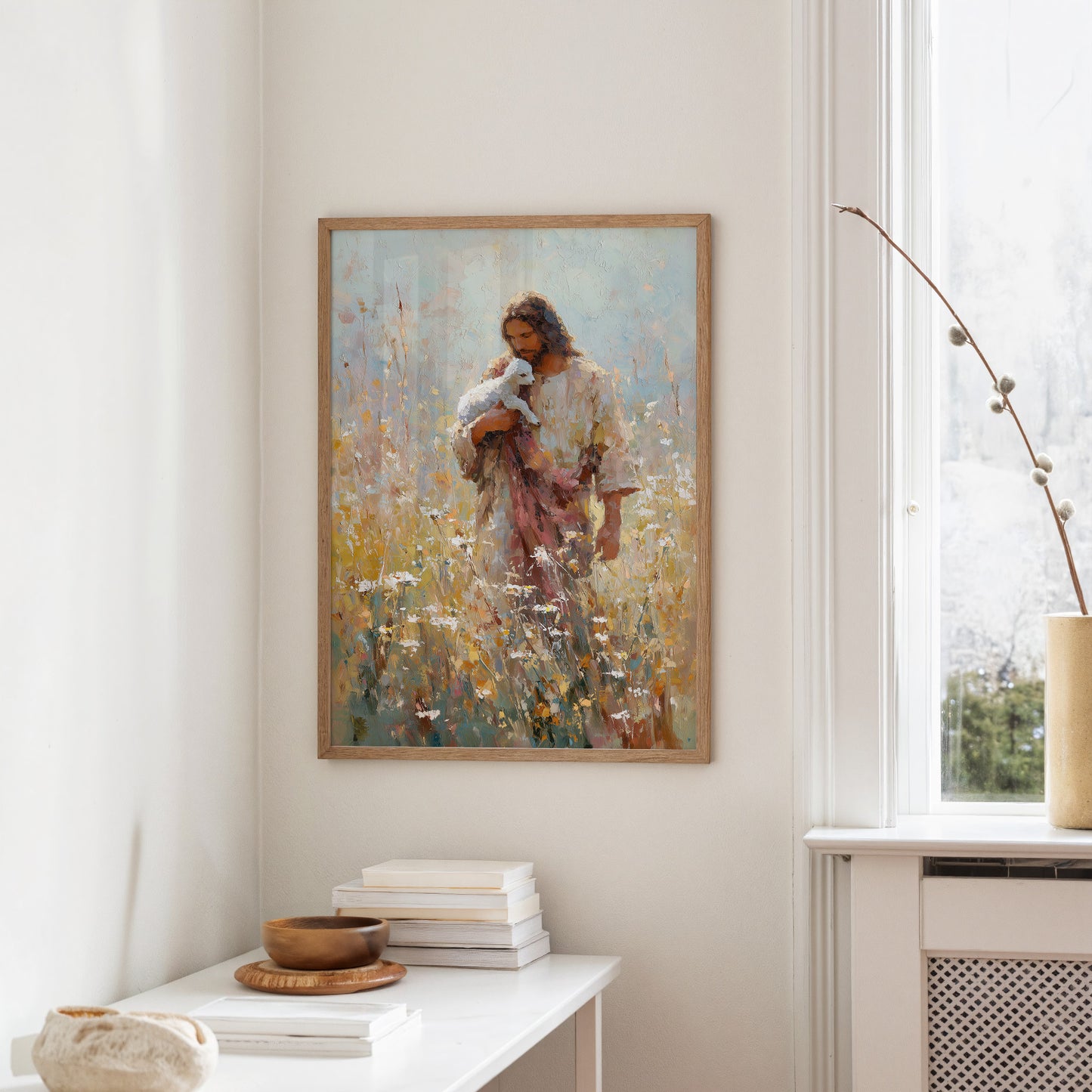 Gentle Guardian Amid Wildflower Meadow