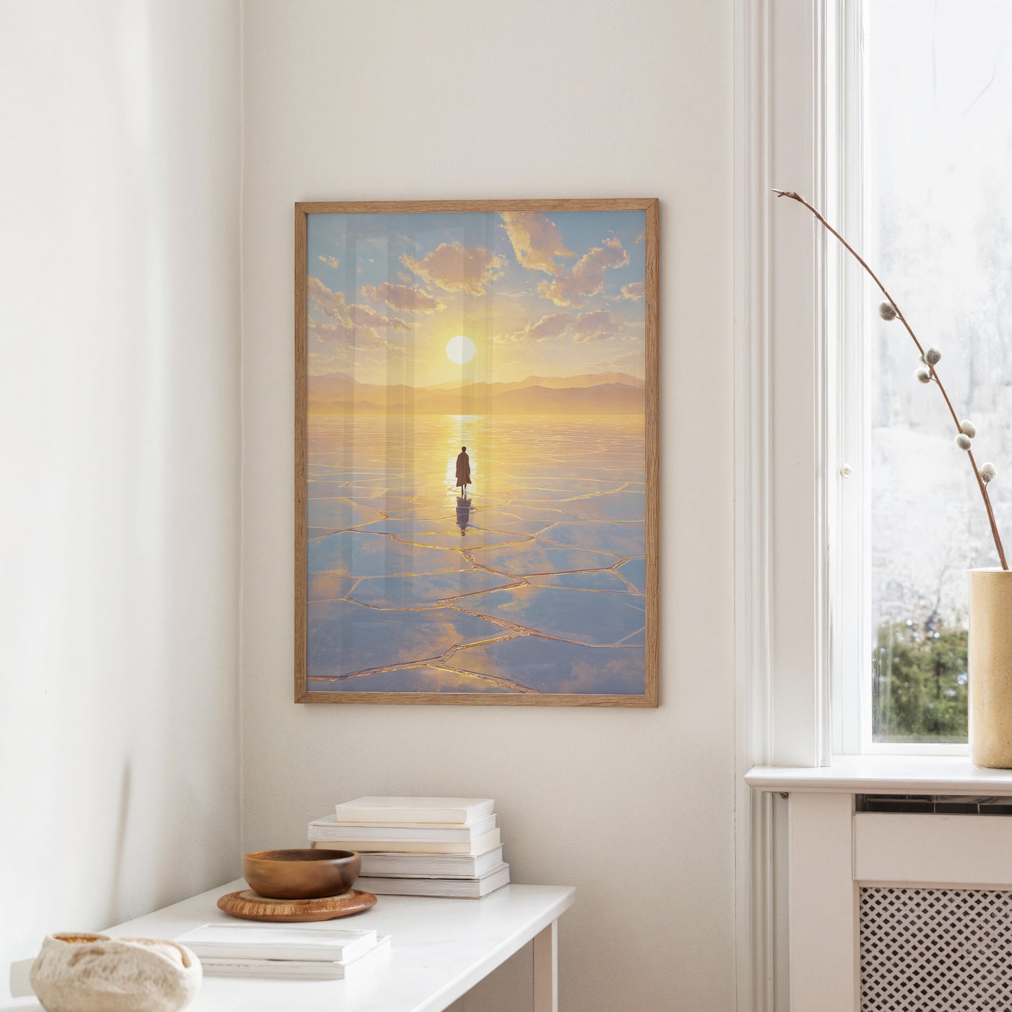 Solitary Pilgrim on Crystalline Horizon