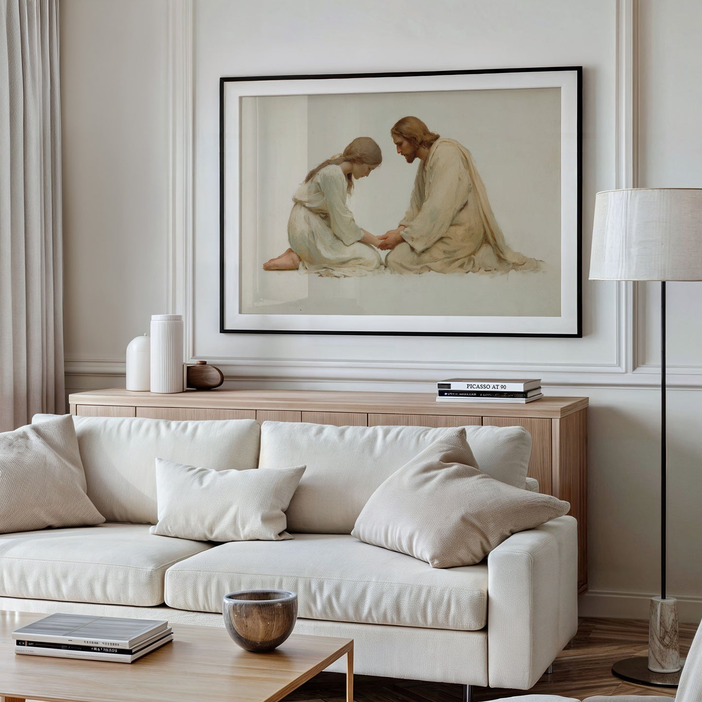 Whispered Devotion in Ivory Light