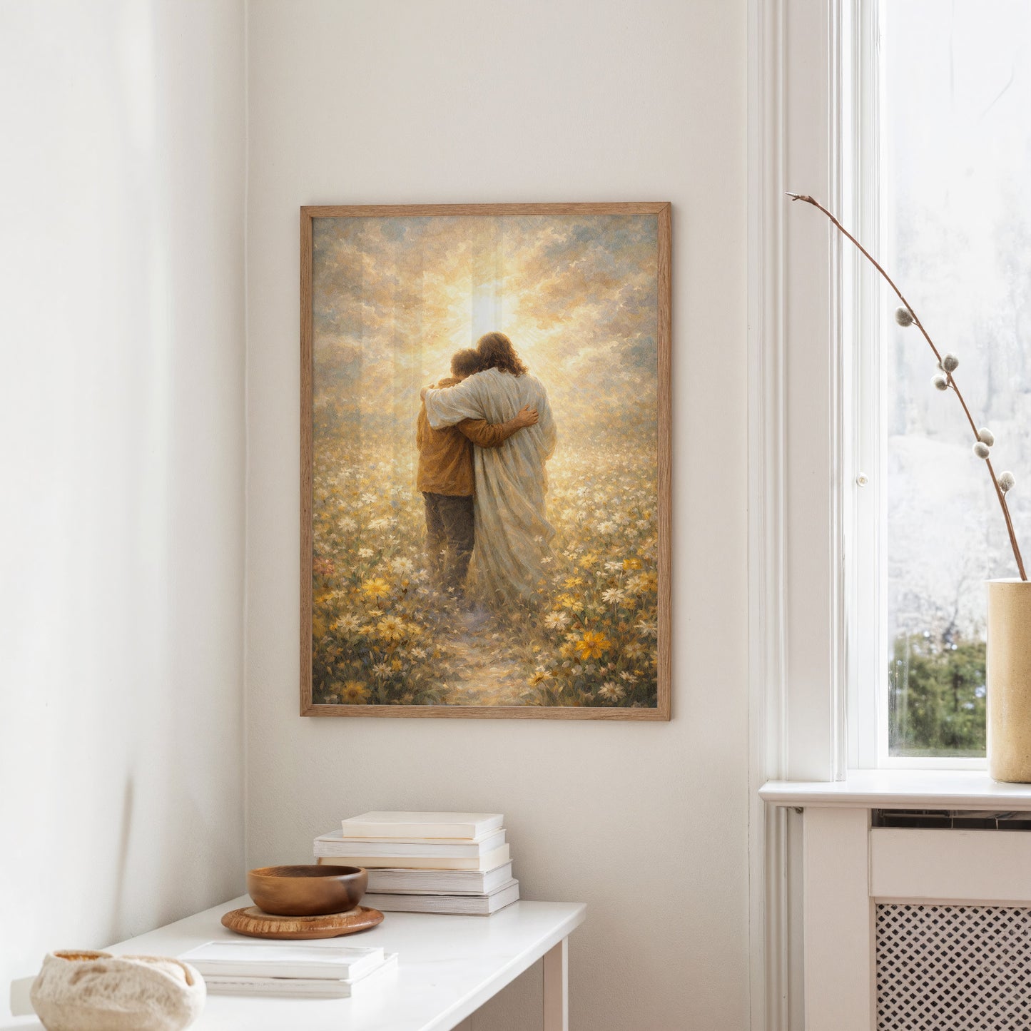 Ethereal Embrace in Golden Meadow