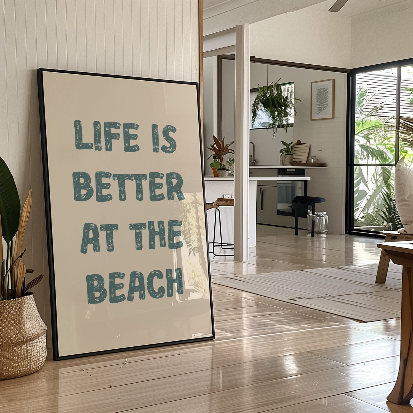 Coastal Wisdom in Teal Typography