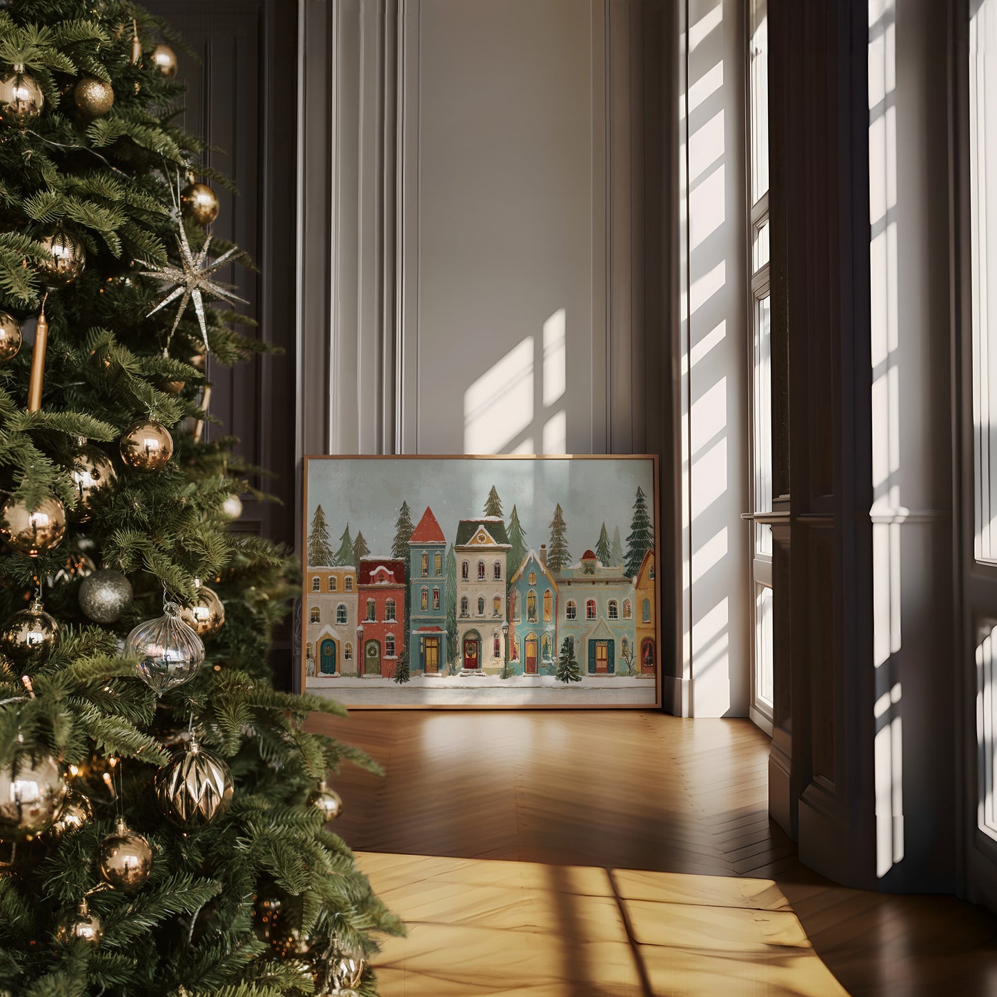 Whimsical Village Embraces Winter's Charm