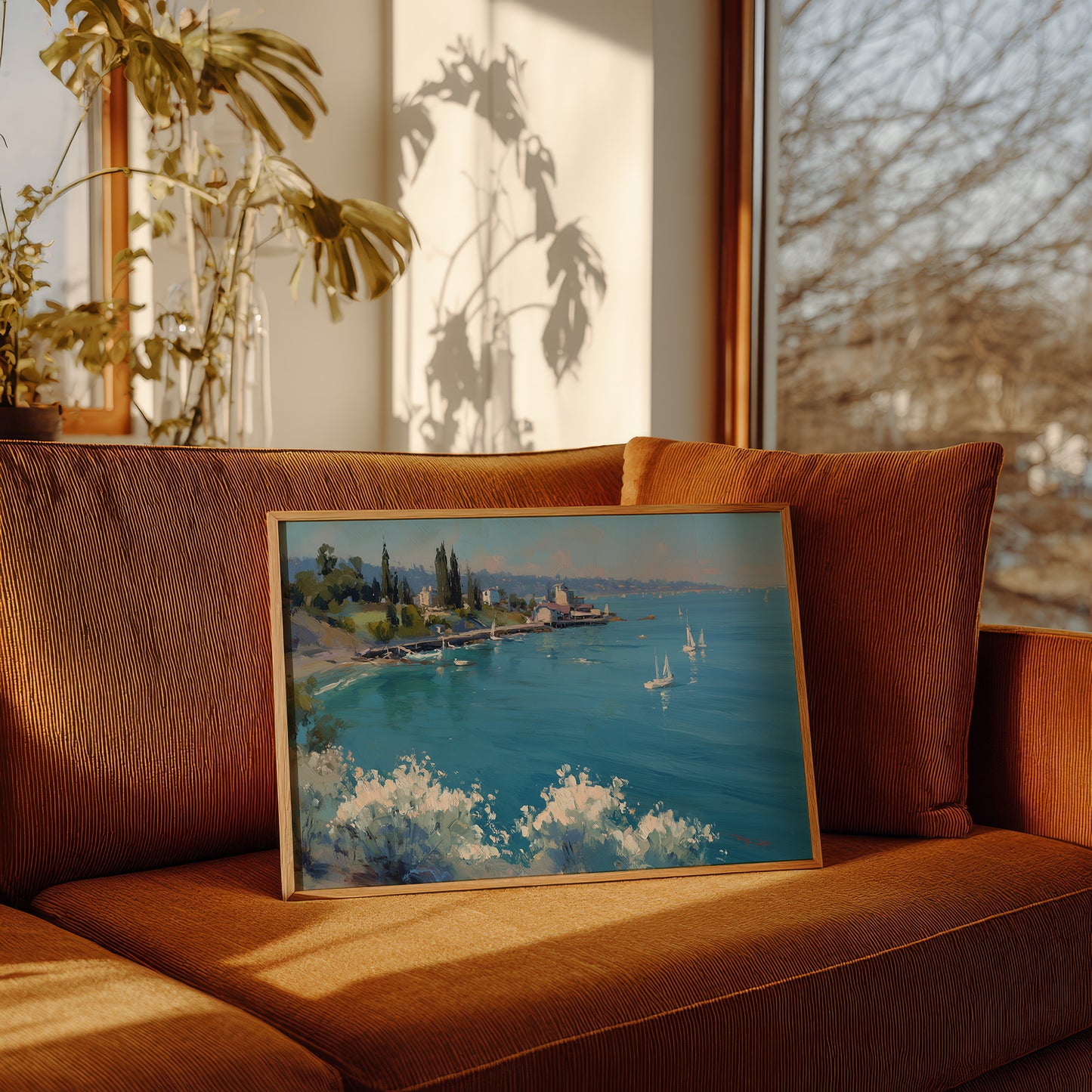 Mediterranean Sailboats on Turquoise Shores