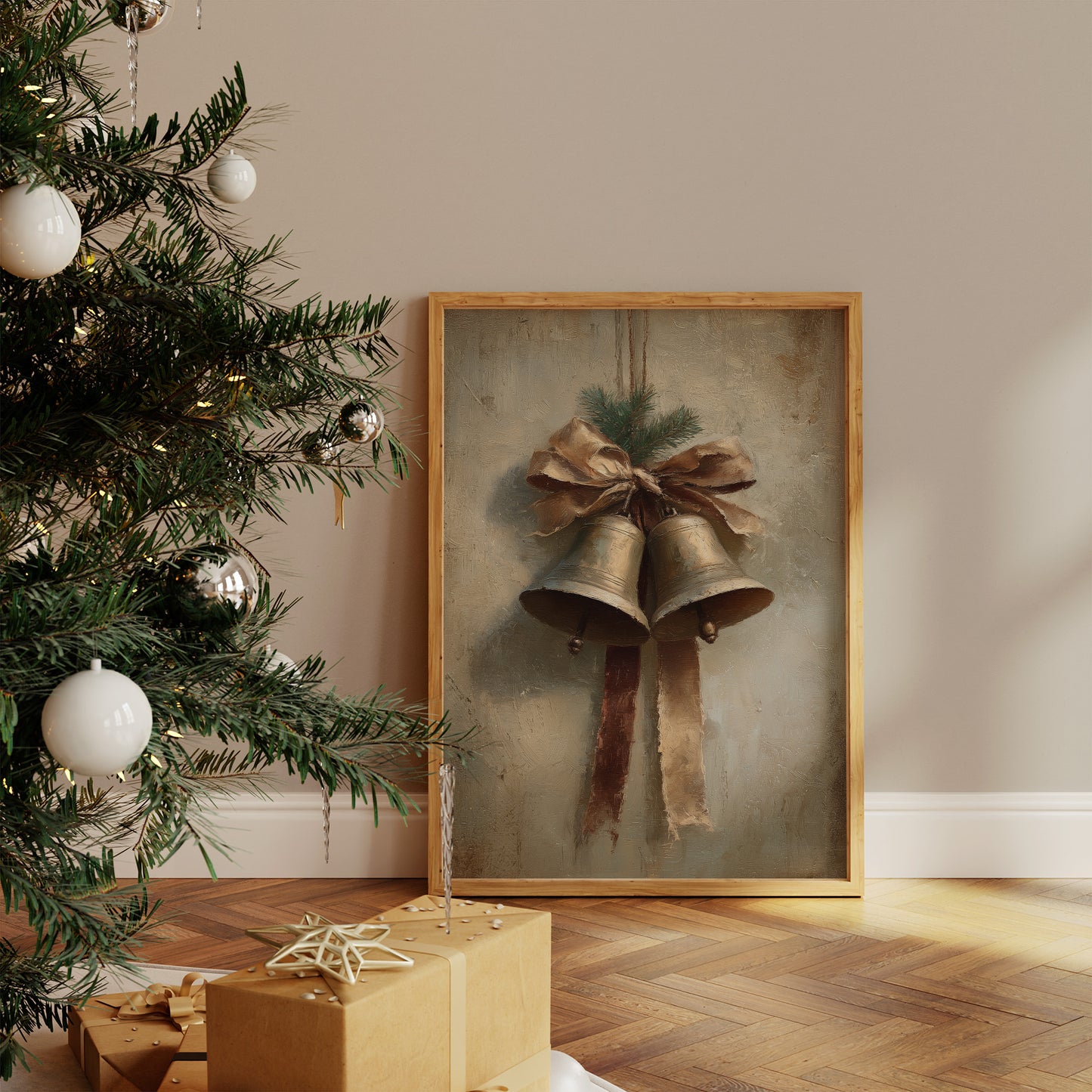 Yuletide Harmony: Silver Bells and Pine