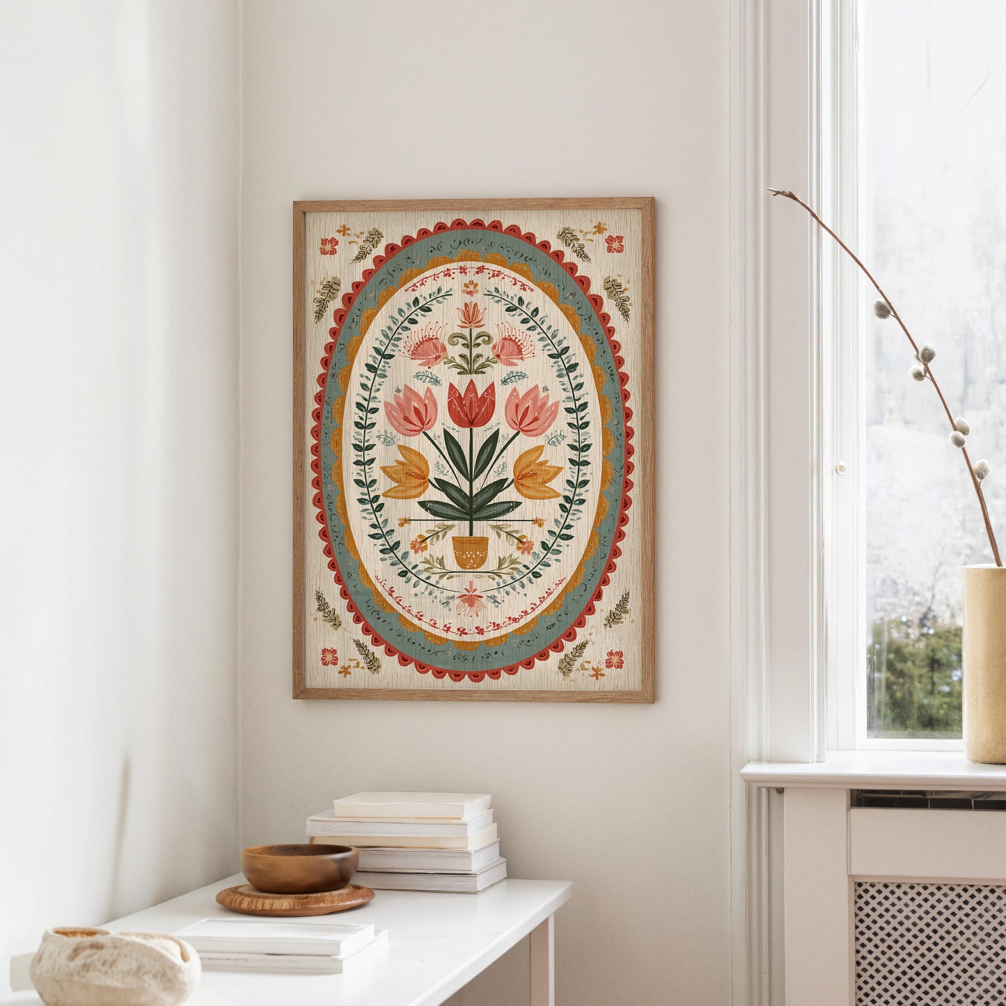 Botanical Heritage: Folk Art Blossoms