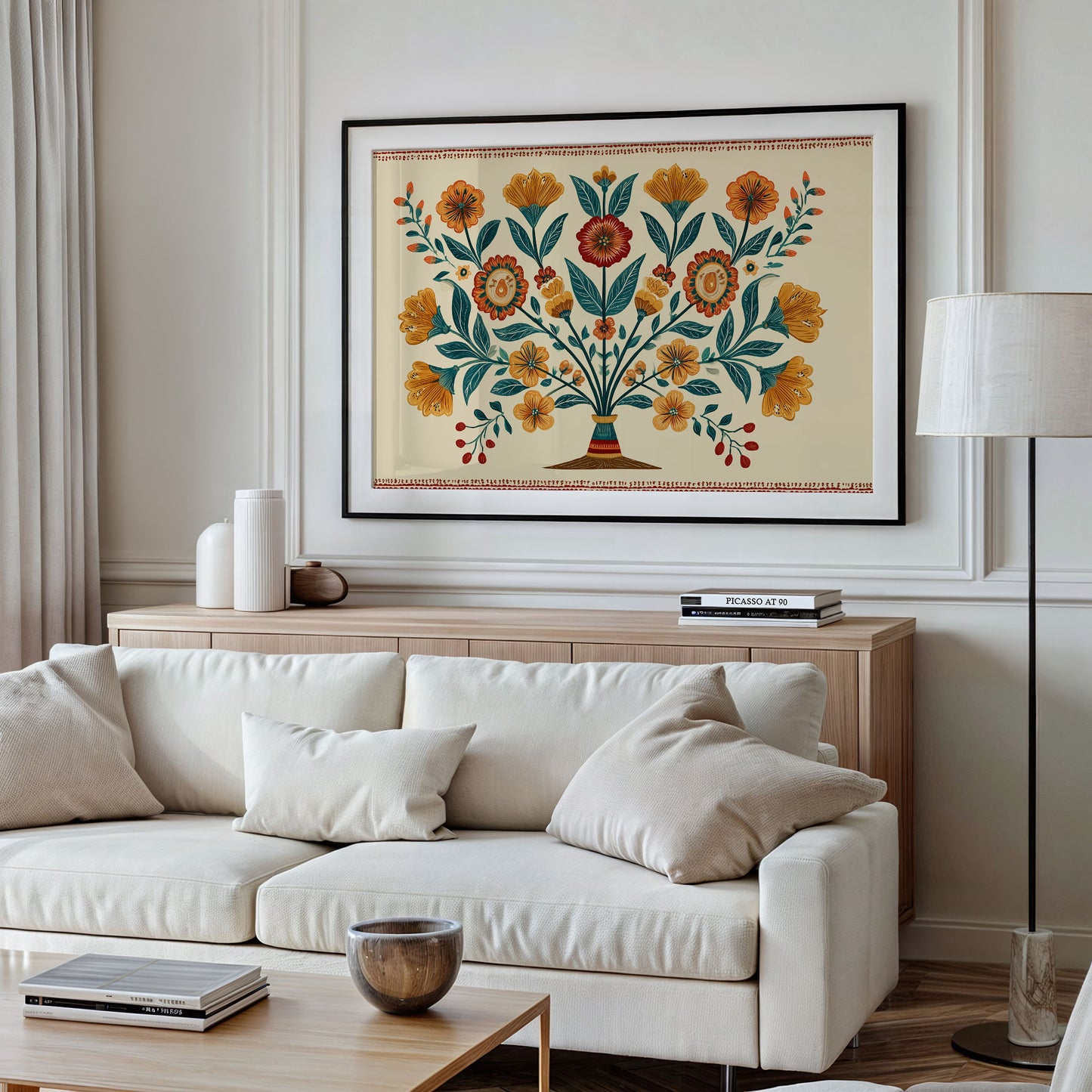 Amber Blooms in Folk Symmetry