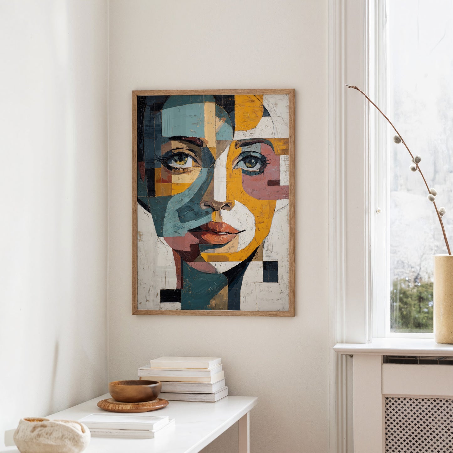 Fractured Gaze Holds Golden Light