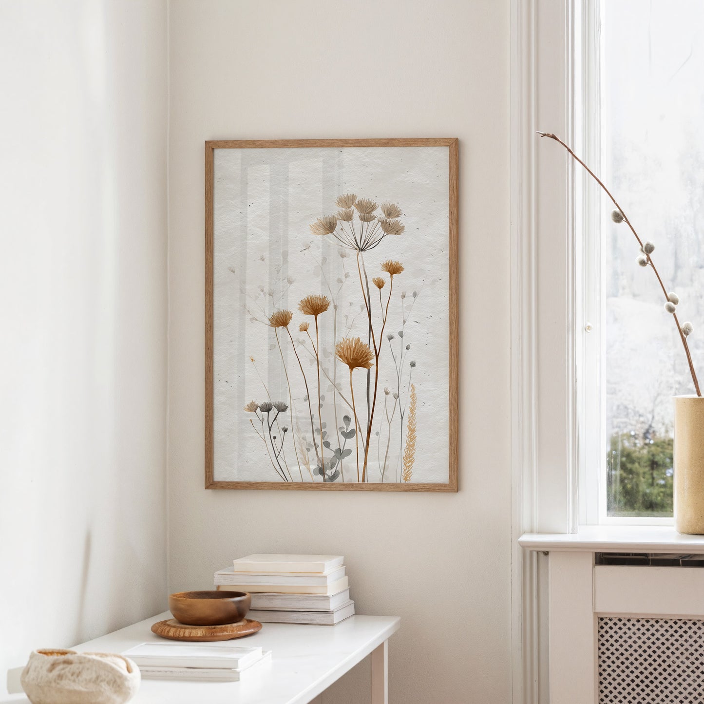 Dried Meadow Blooms Hold November Light