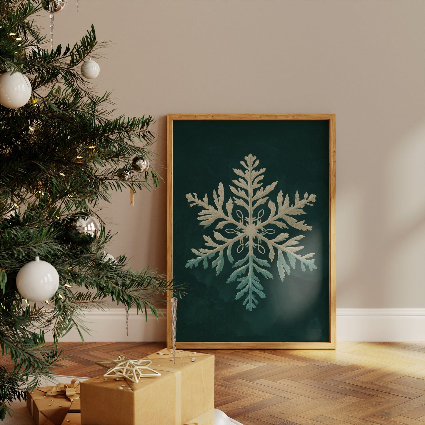Frost Ferns Bloom On Emerald
