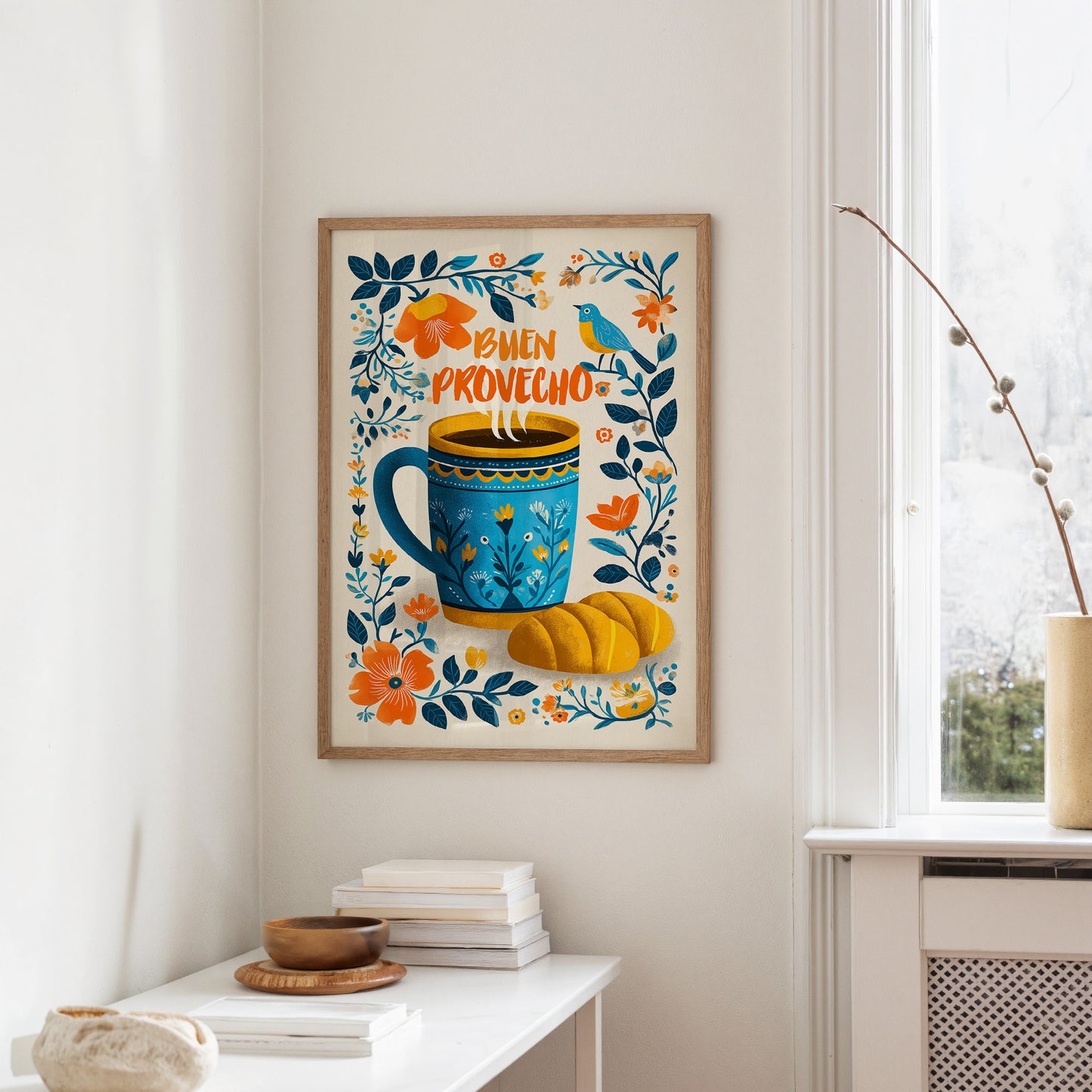 Morning Greetings In Blue And Gold